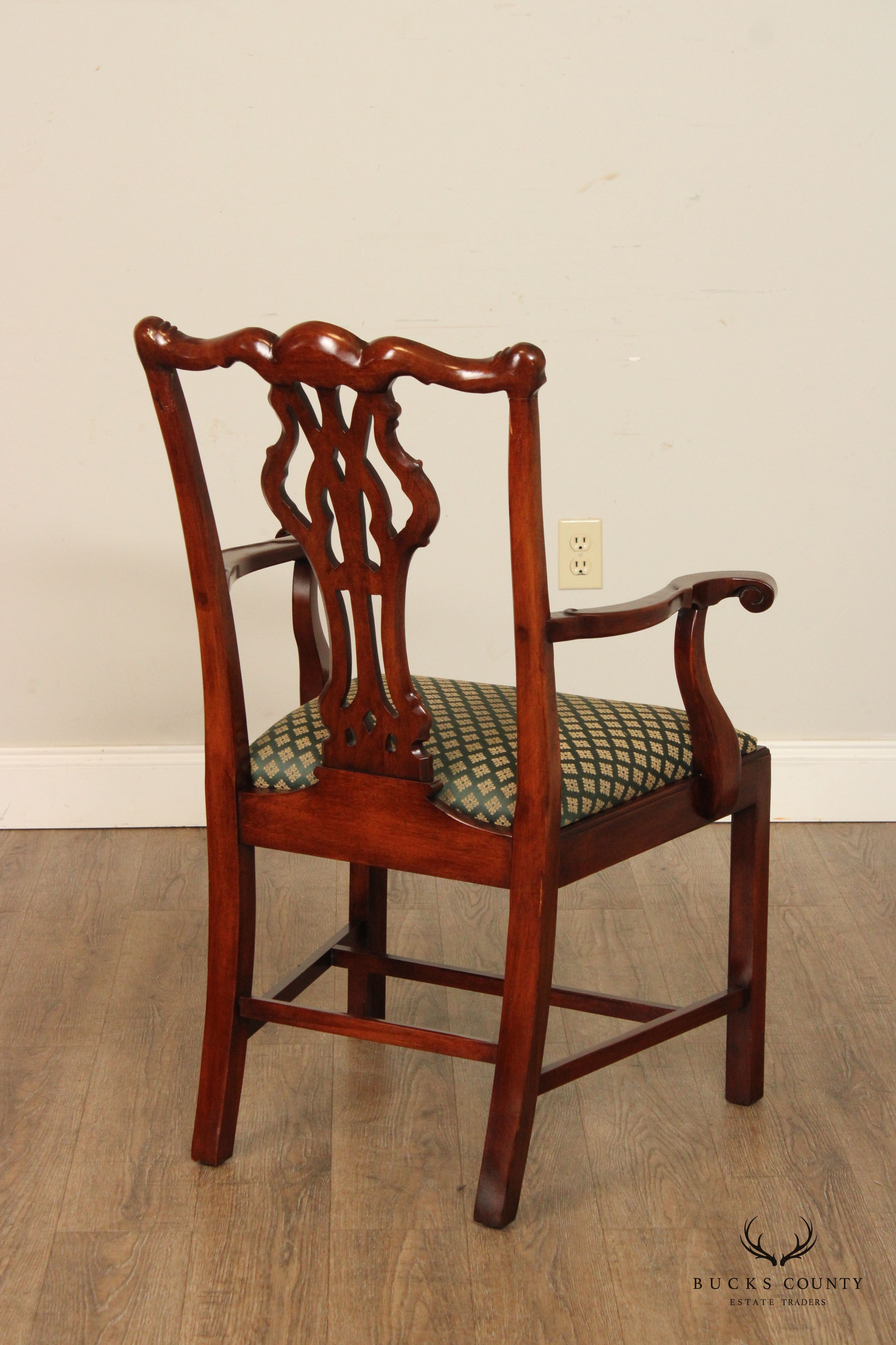 Chippendale Style Carved Mahogany Armchair