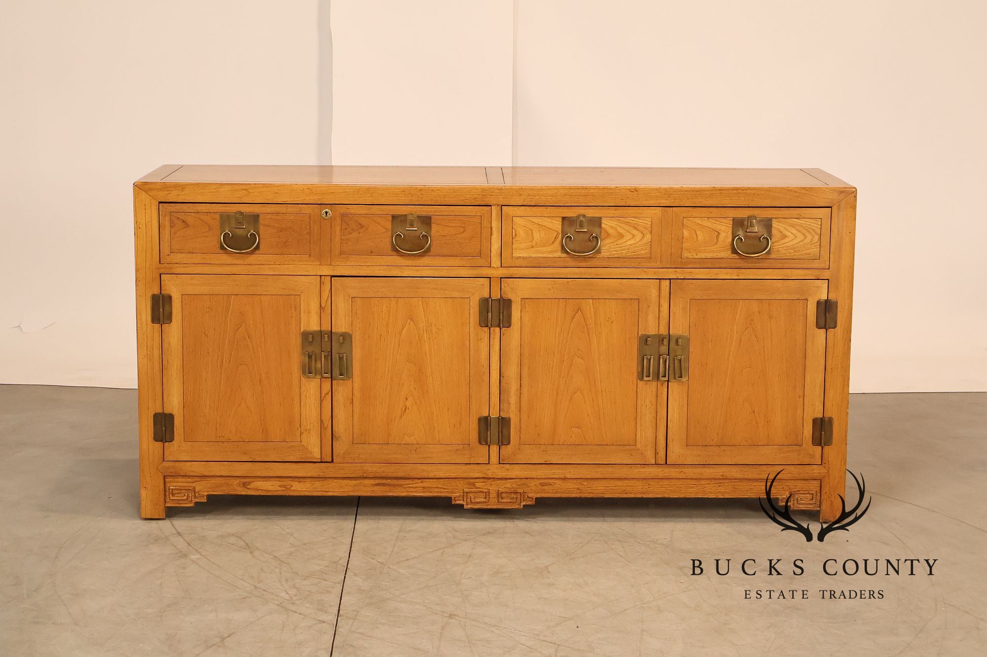 Baker Asian Style Hardwood Credenza Buffet Sideboard