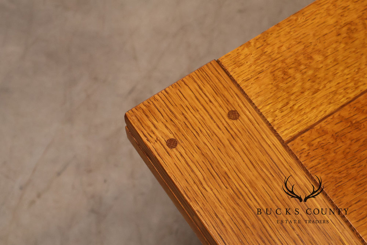 Stickley Mission Collection Oak Draw Top Extension Dining Table