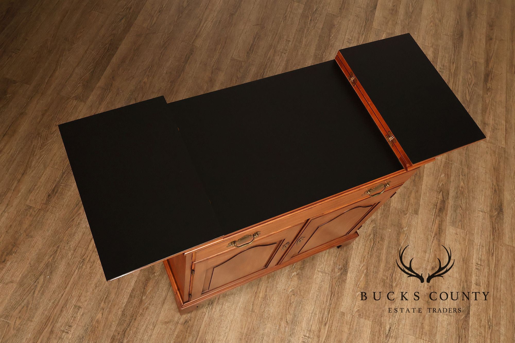 Henkel Harris Georgian Style Cherry Flip Top Server Cabinet