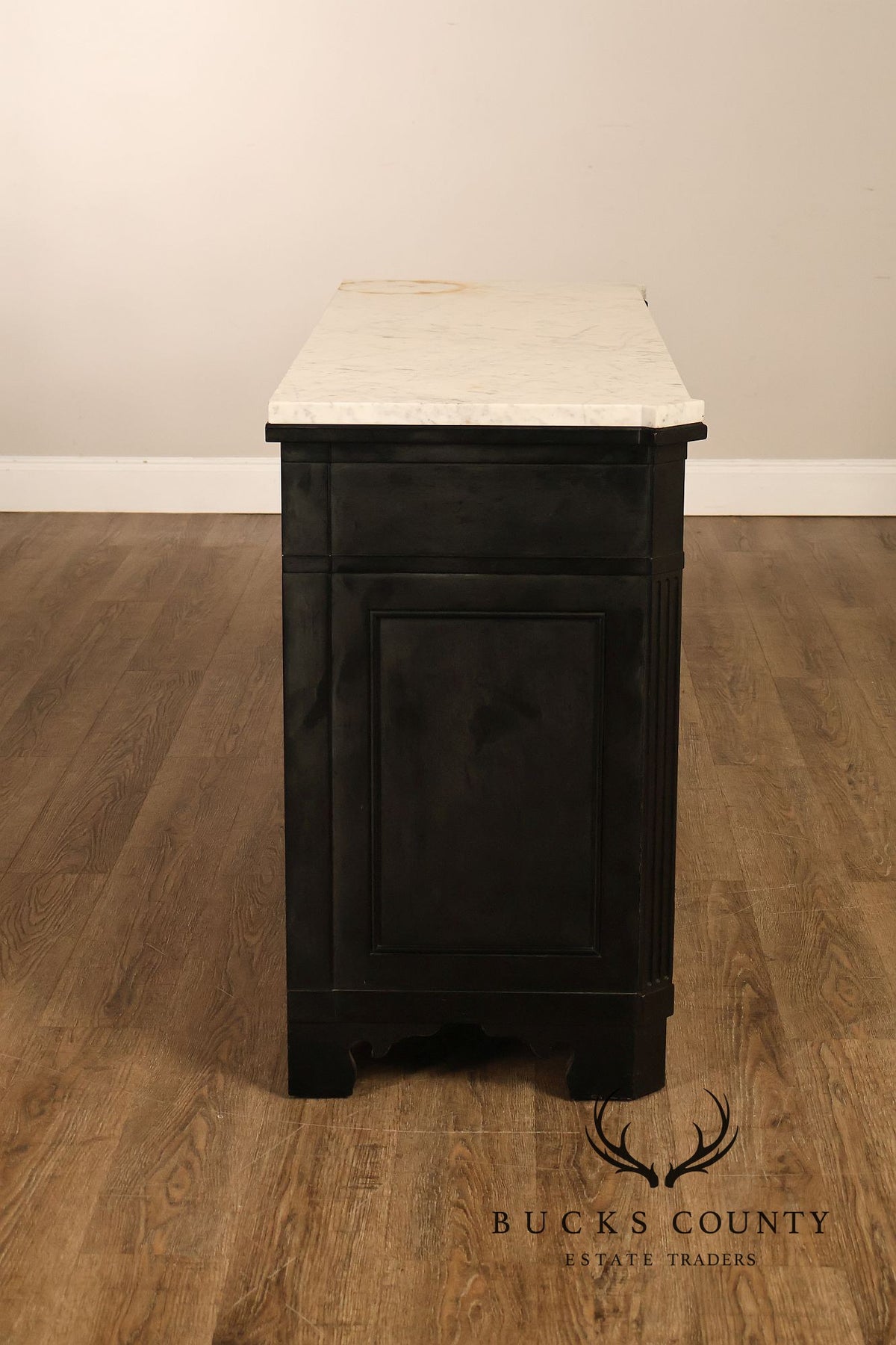 Baker Furniture Marble Top Sideboard Cabinet