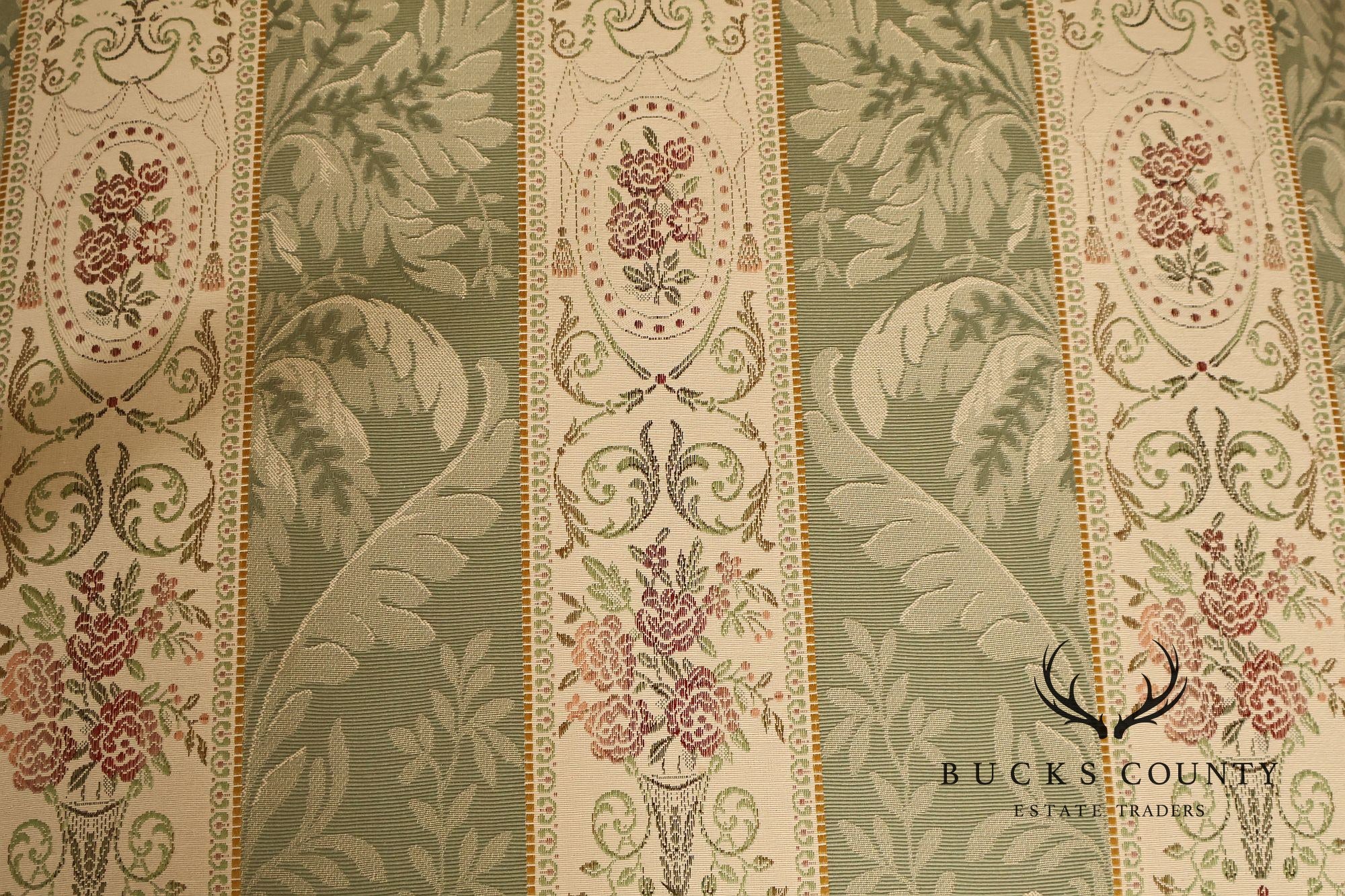 Ethan Allen French Louis XV Style Pair Of Upholstered Armchairs