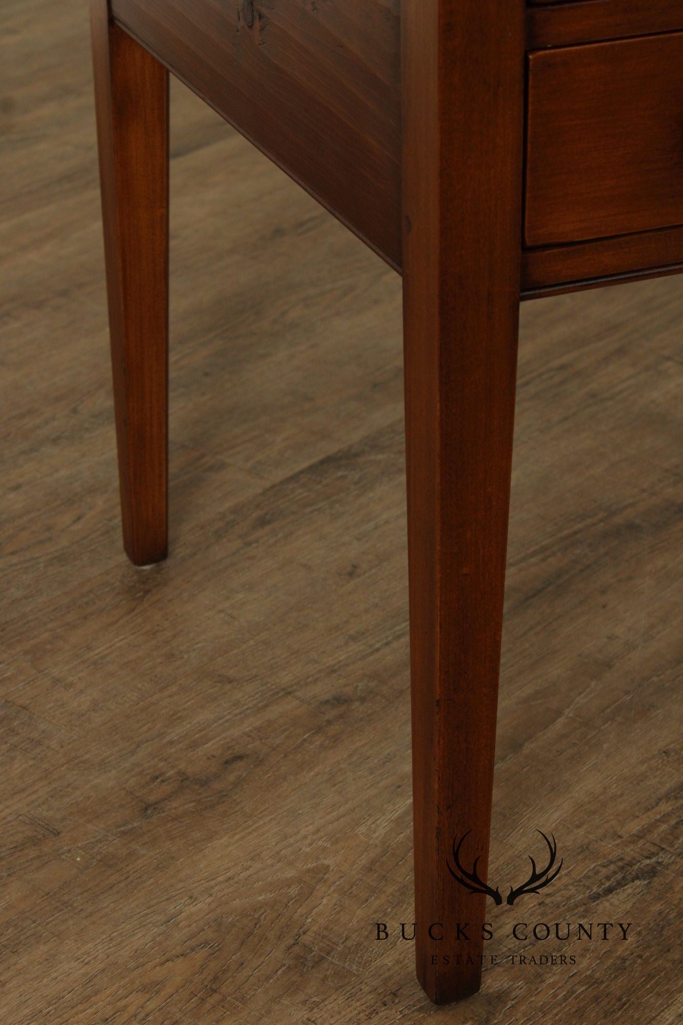 William Draper Custom Pair Of Pine Two Drawer Side Tables