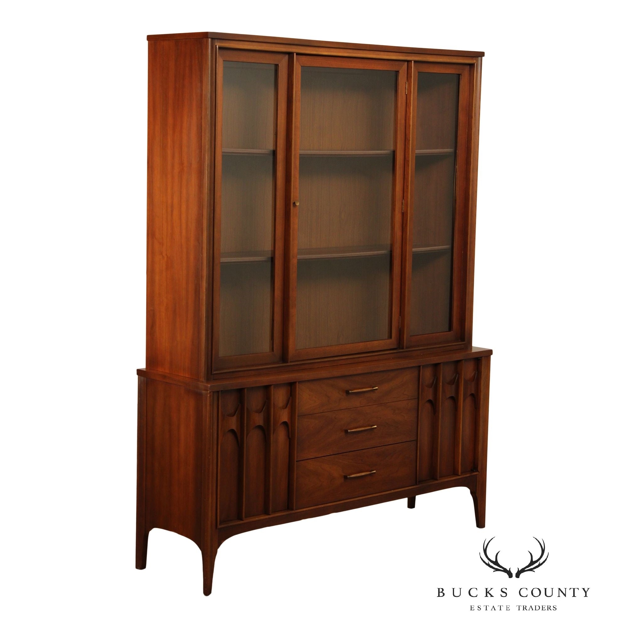 Kent Coffey 'Perspecta' Mid Century Modern Walnut China Cabinet