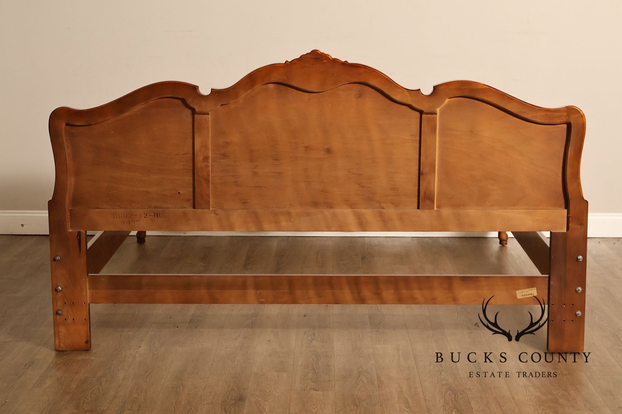 Henredon Carved Cherry King Size Bed Frame