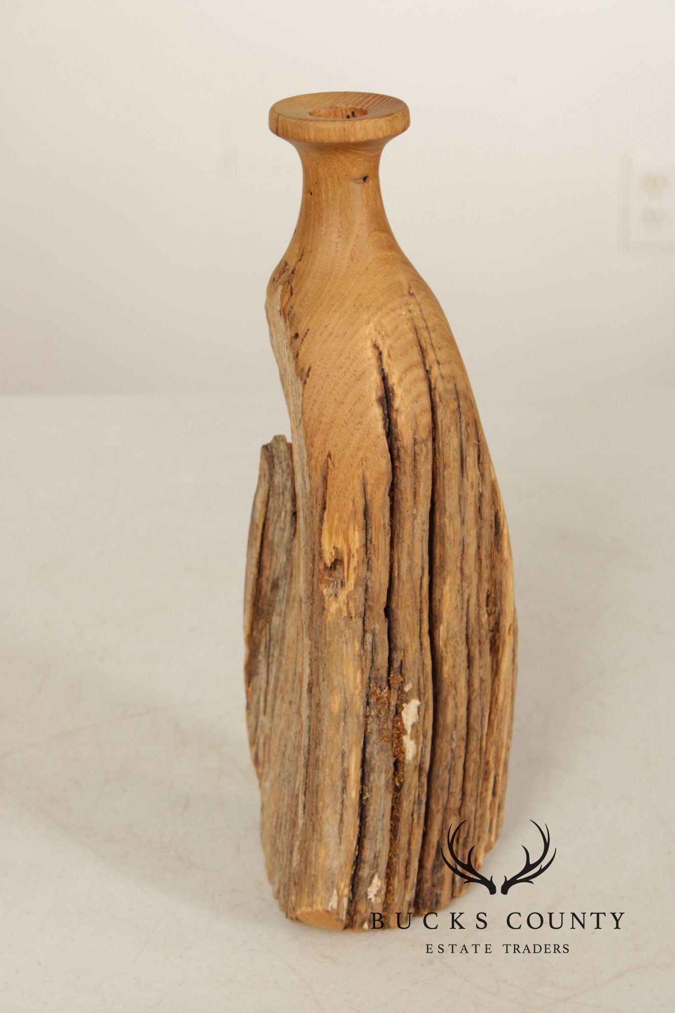 Vintage Set of Three Carved Wood Bottles