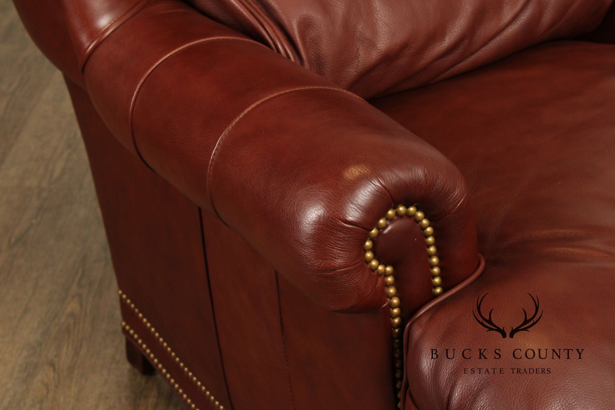 Hancock & Moore 'Austin' Leather Armchair and Ottoman