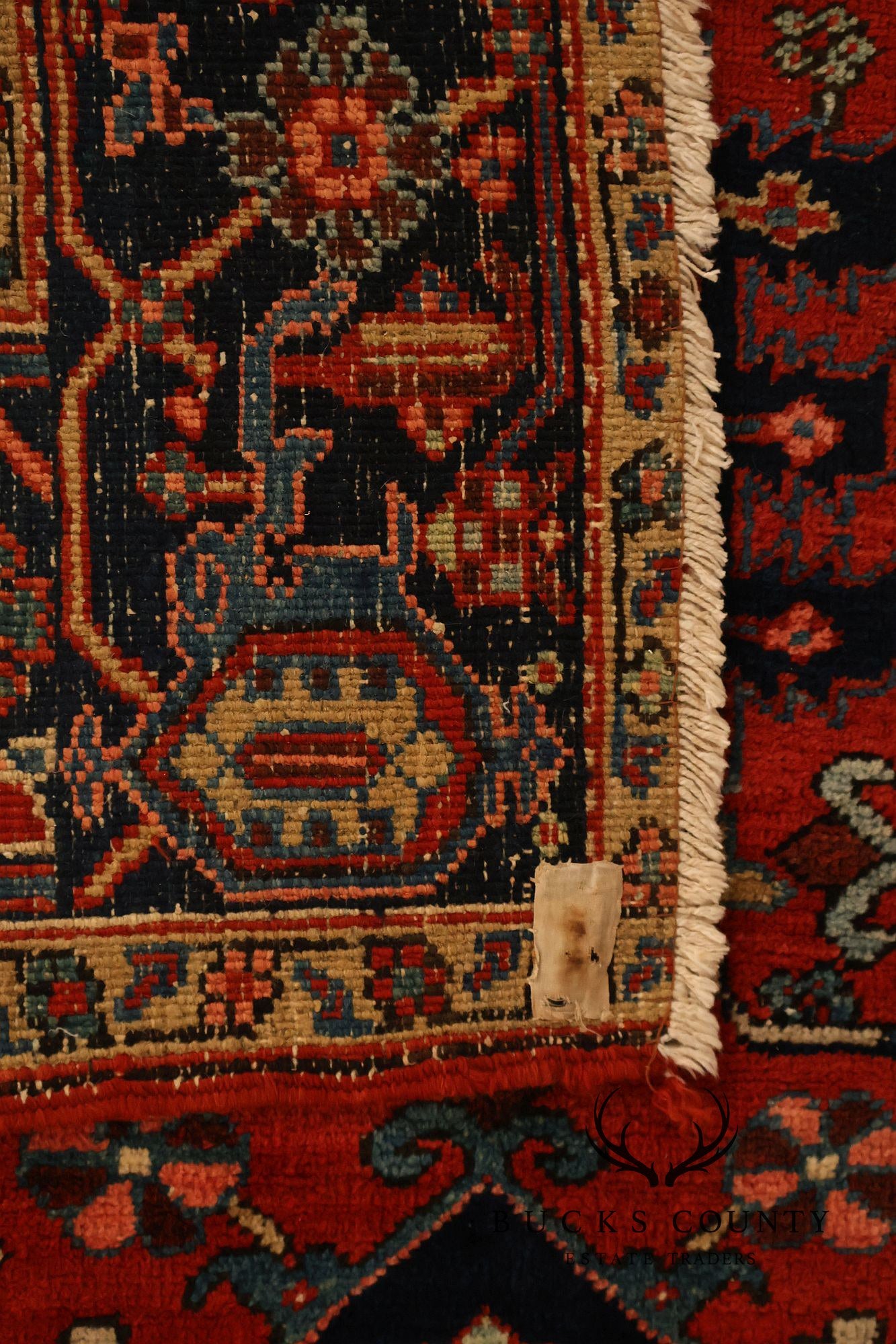 Vintage Heriz Hand Tied Persian Rug 90'" X 123"
