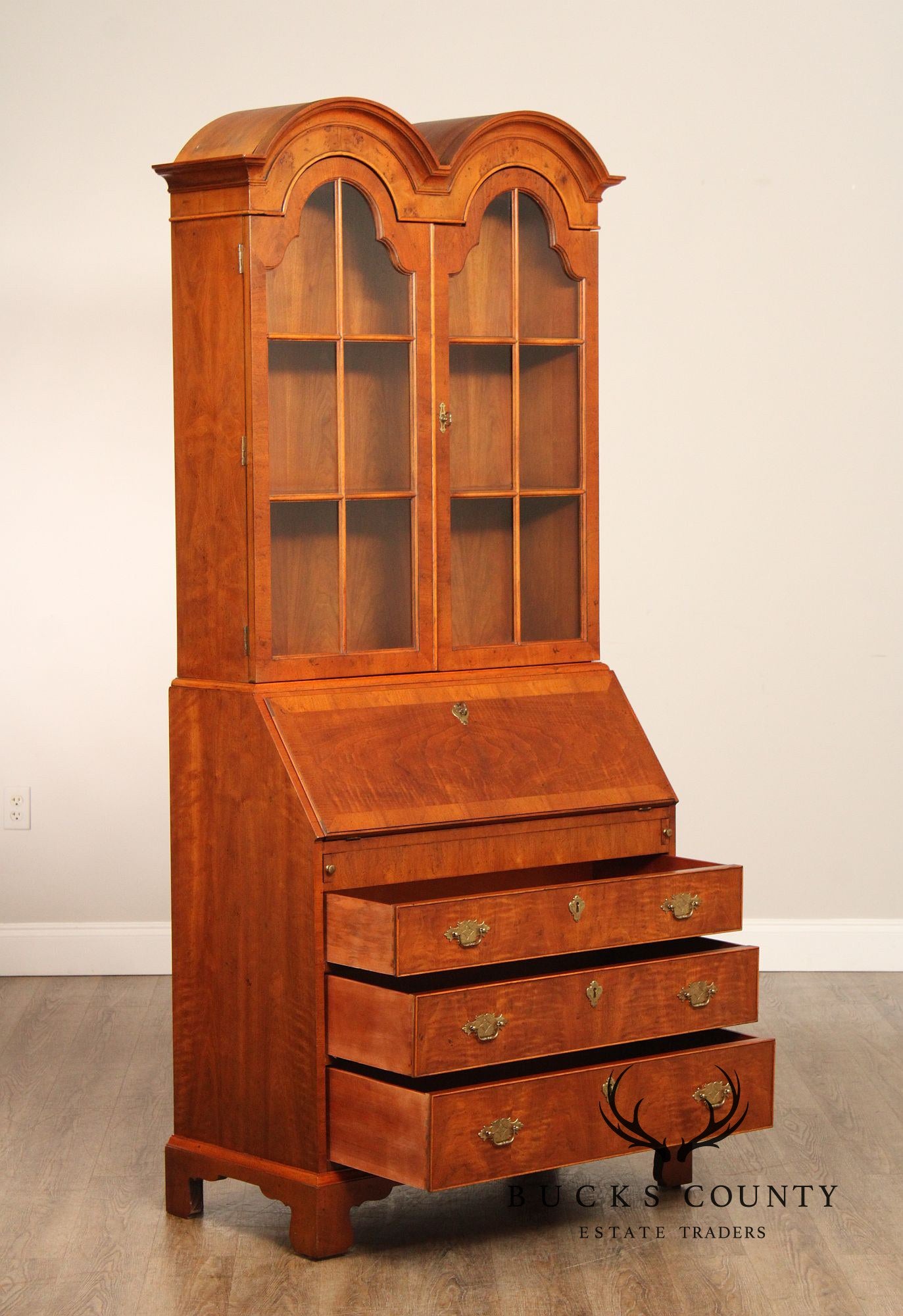 Henredon 'Folio 10' Walnut Secretary Bookcase