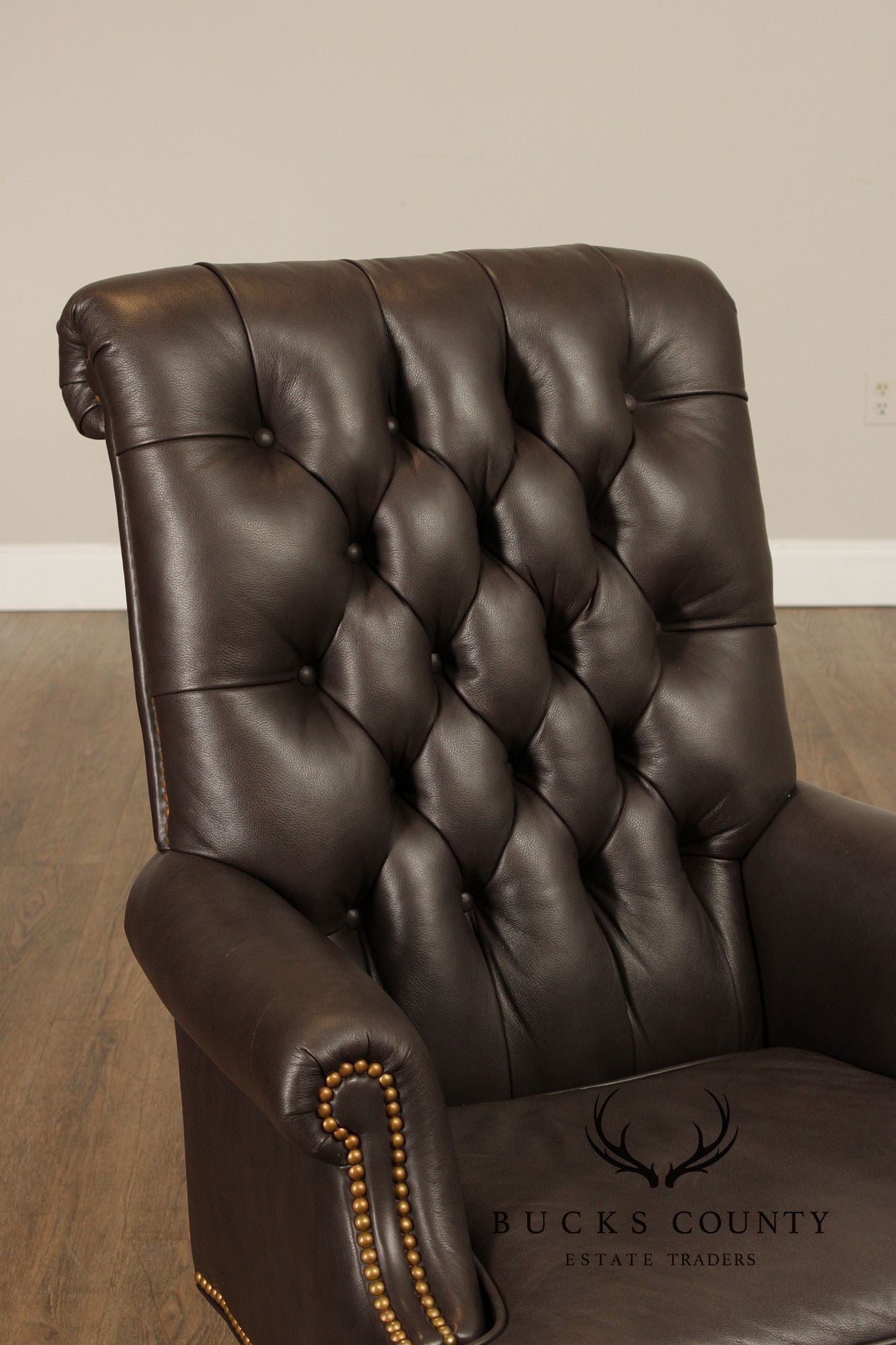 Hancock and  Moore 'Berwind' Tufted Leather Executive Office Chair