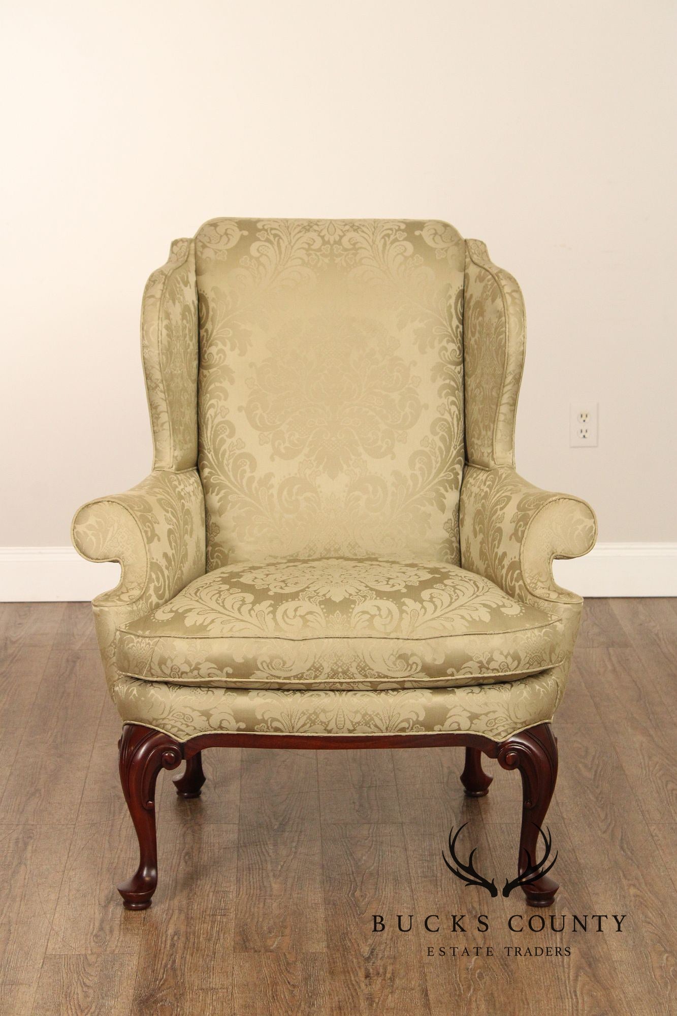 Southwood Queen Anne Style Mahogany Wing Chair