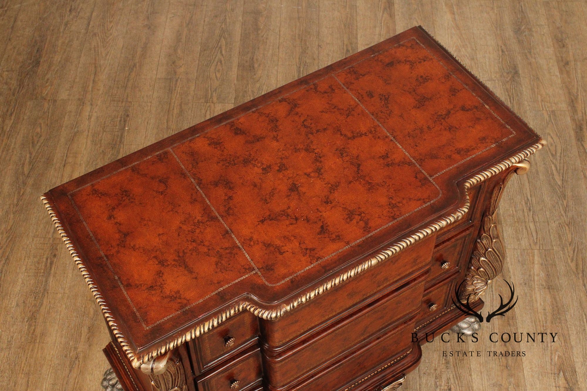 Collezione Europa Leather Wrapped Chest of Drawers