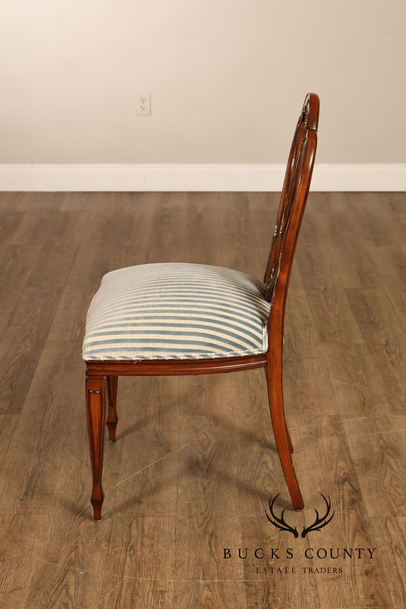 Hepplewhite Style Quality Set of Four Shield Back Dining Chairs