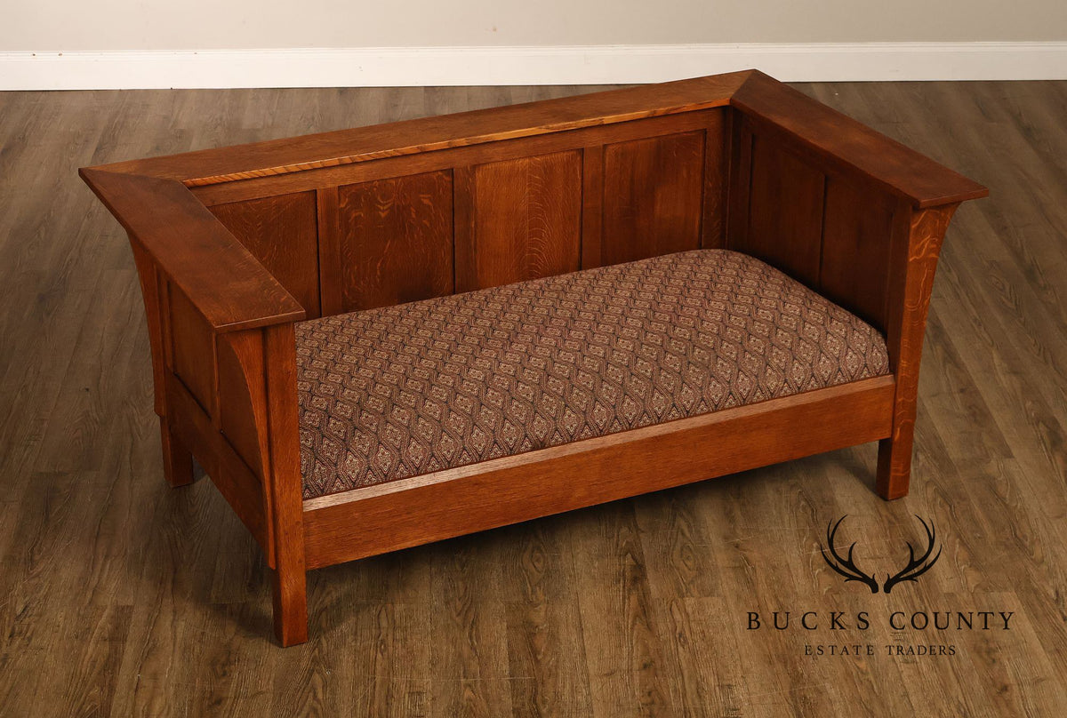 Stickley Mission Collection Oak Prairie Loveseat