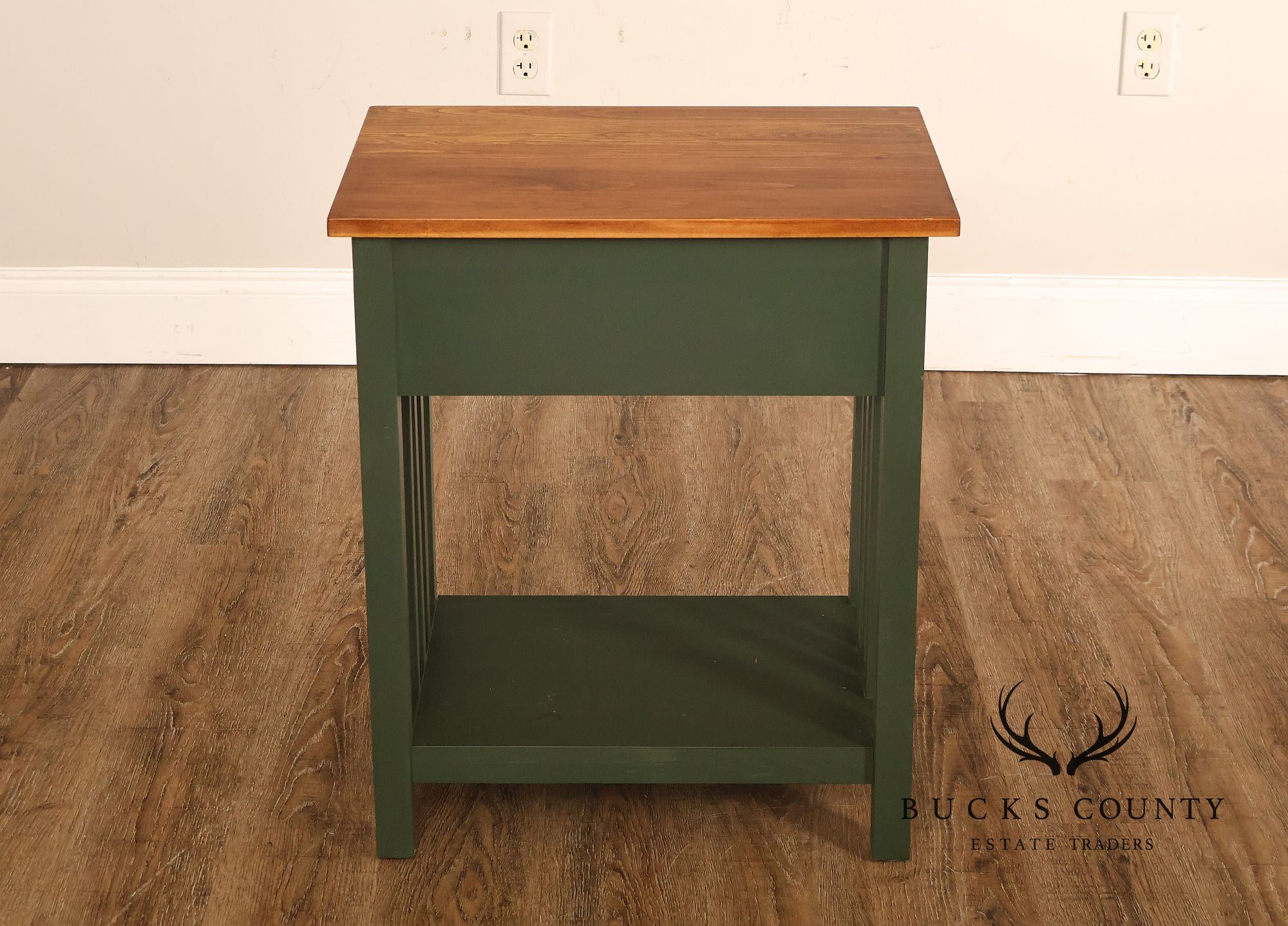 Mission Style Painted Spindle Nightstand