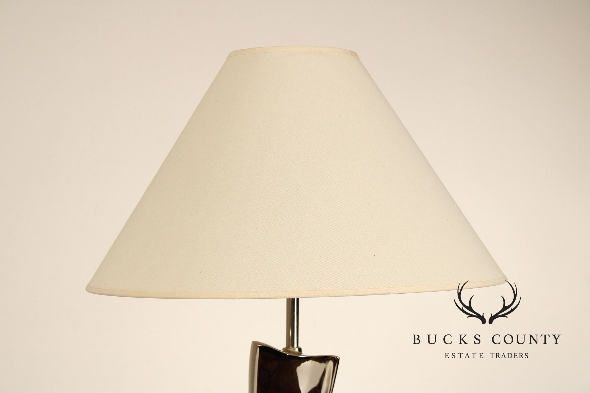 Richard Weiss & Harold Barr Modern Sculpted Chrome Table Lamp