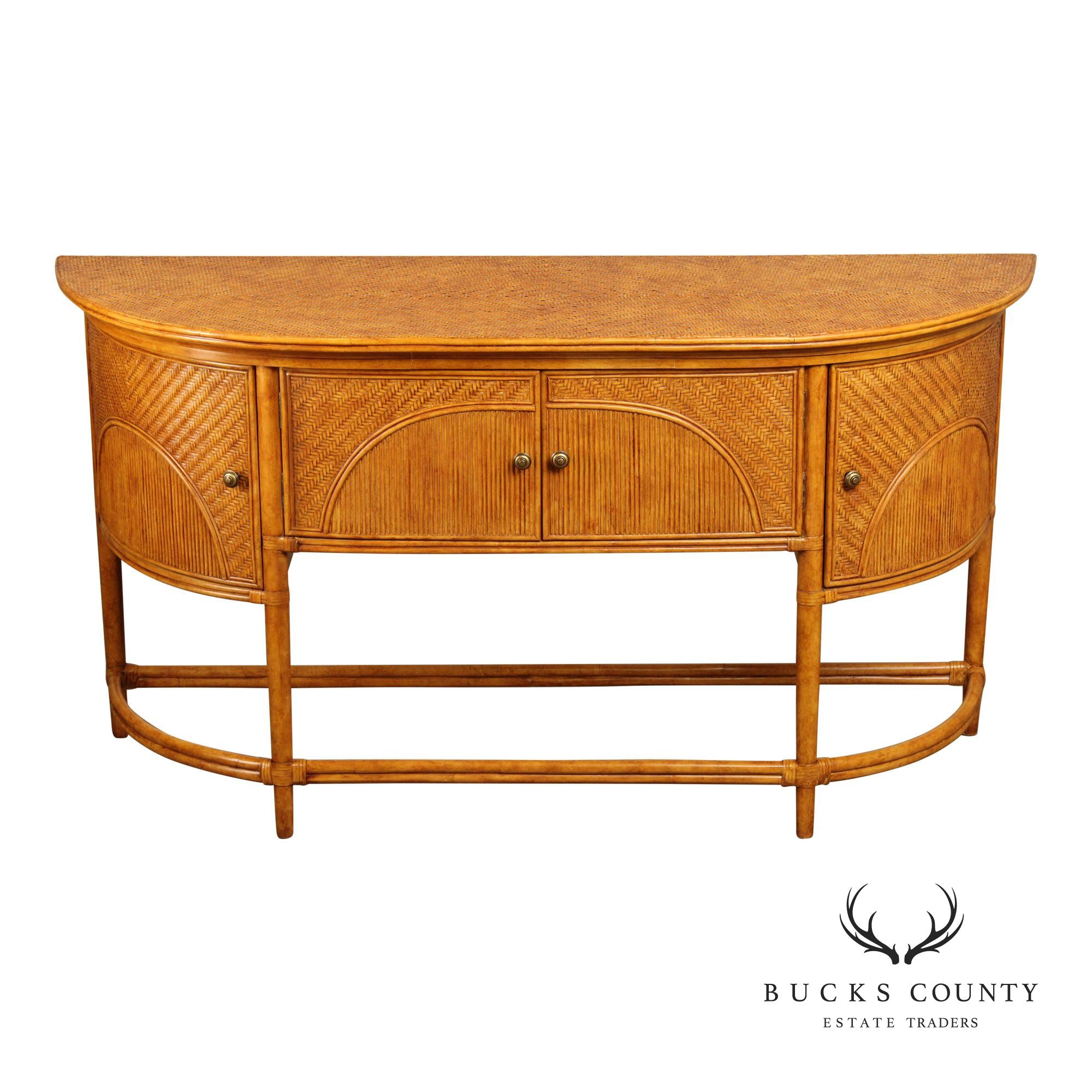 Quality Rattan Demilune Sideboard