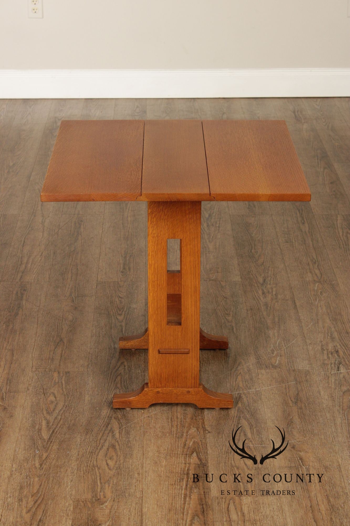 Stickley Mission Collection Oak Drop Leaf Side Table