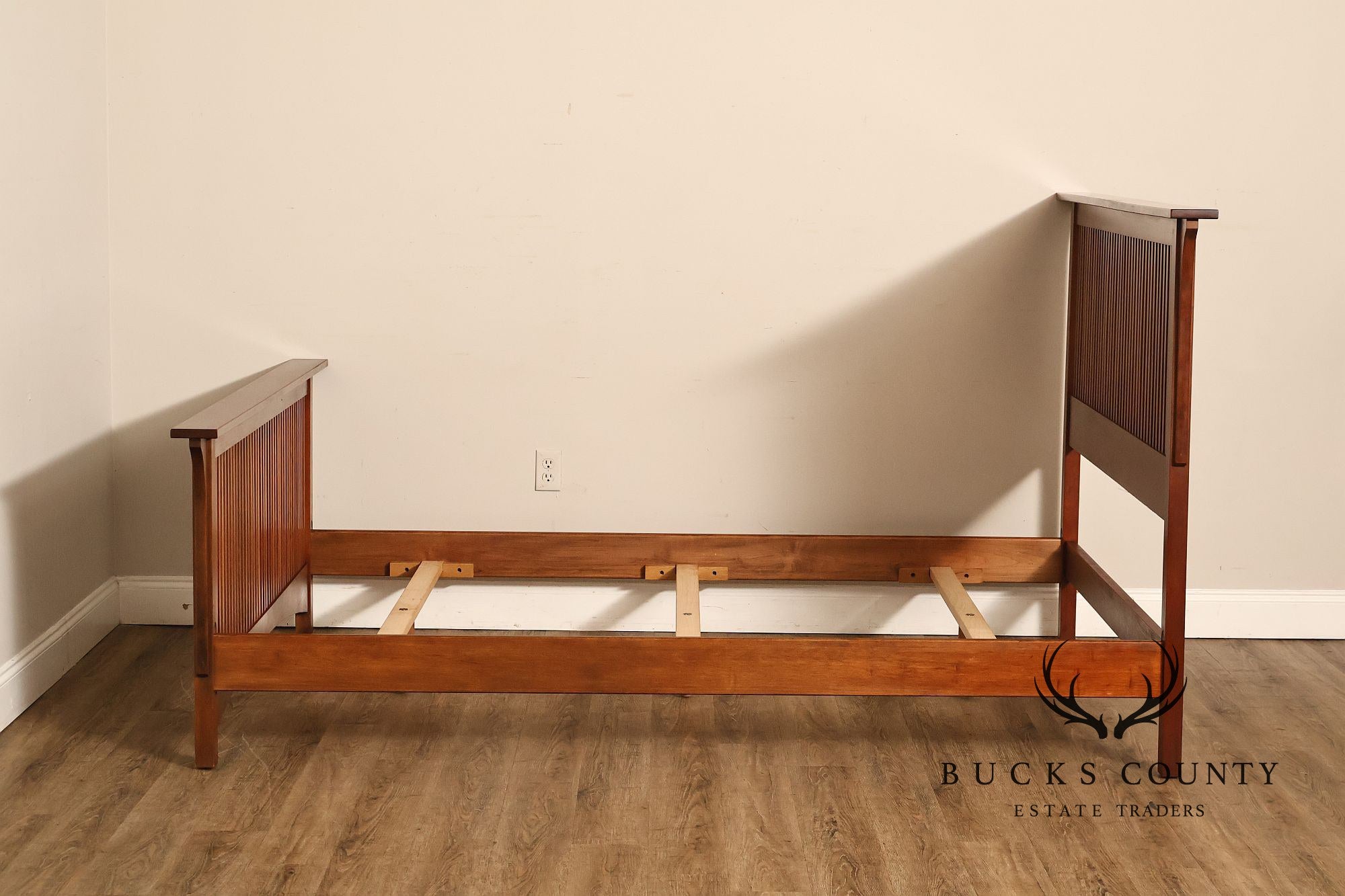 Stickley Mission Collection Queen Size Cherry Spindle Bed