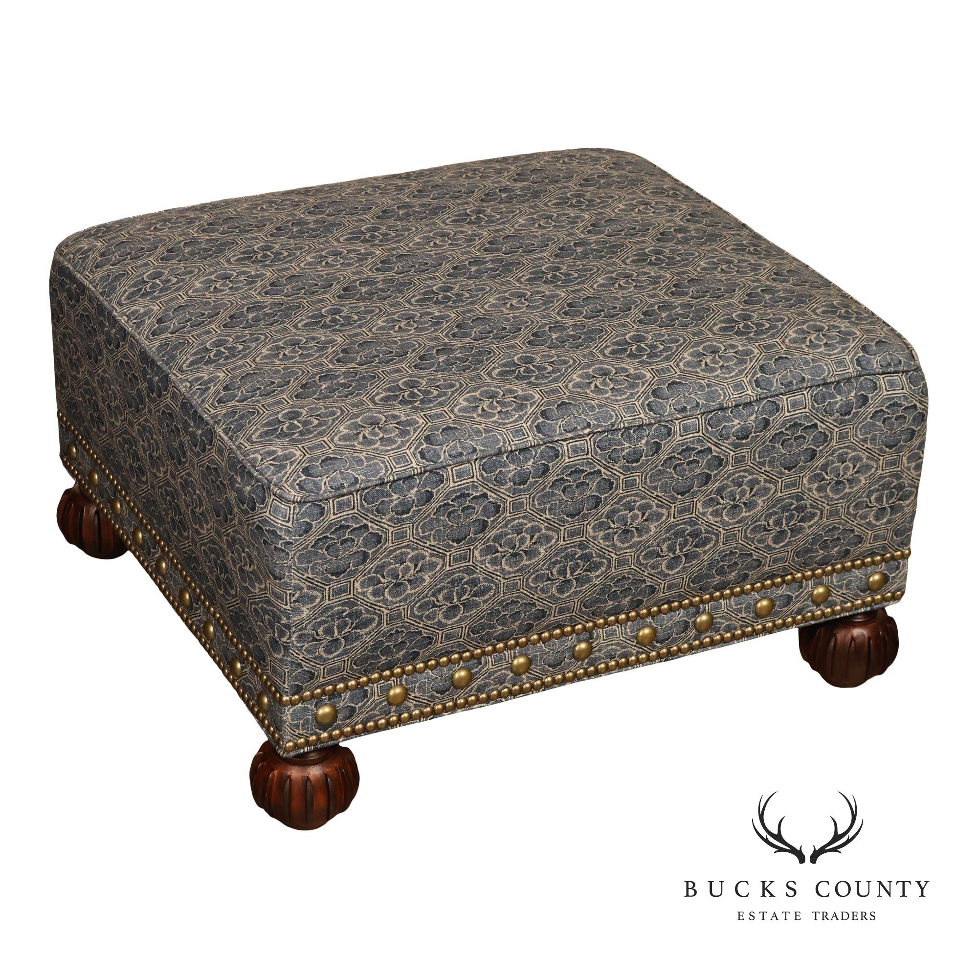Traditional Style Custom Upholstered Ottoman