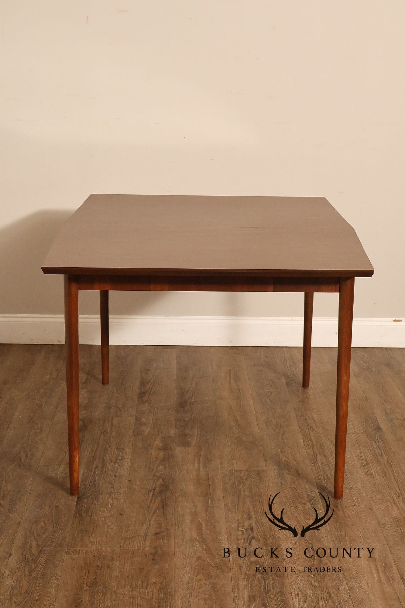 Mid Century Modern Walnut Expandable Dining Table