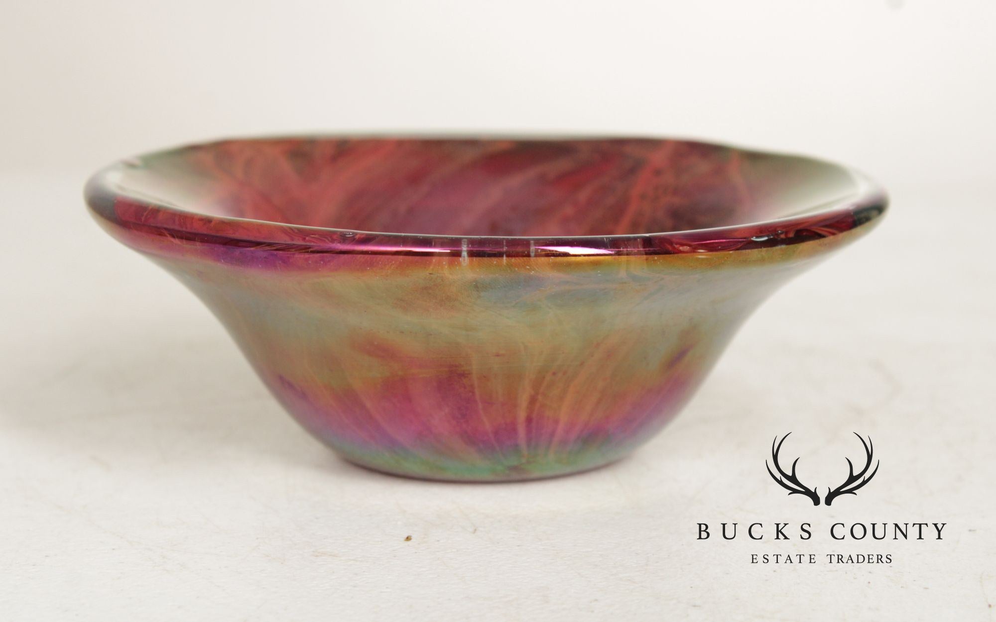 Robert Barber Iridescent Blown Glass Bowl