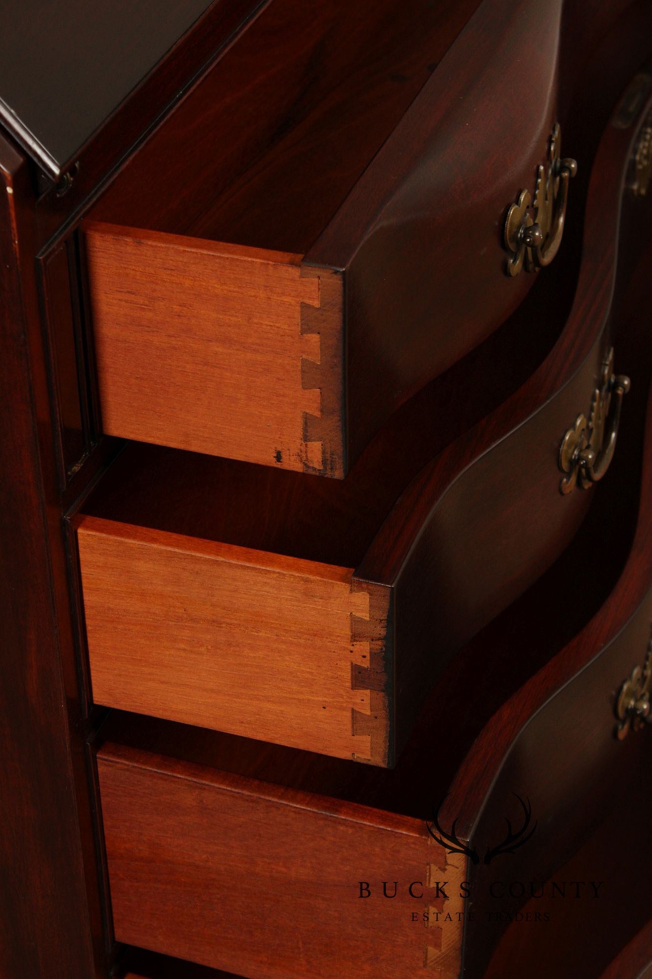 1940's Georgian Style Mahogany Secretary Bookcase