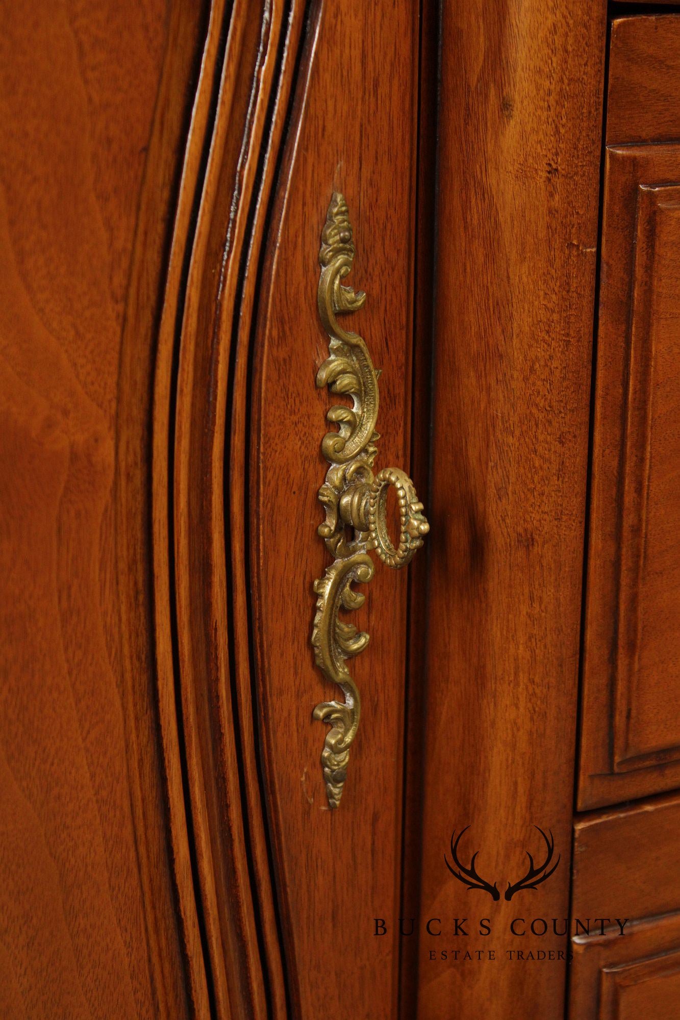 Vintage French Provincial Walnut Sideboard Buffet