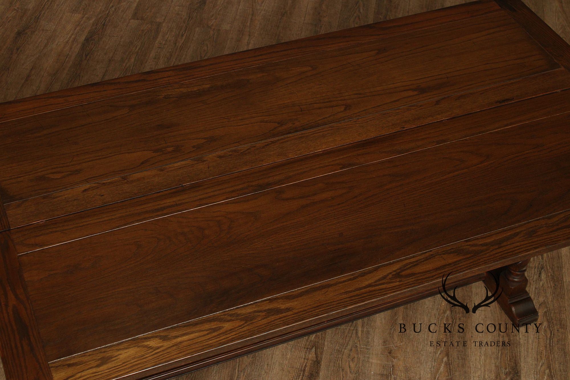 Jacobean Style Oak Barley Twist Library Console Table