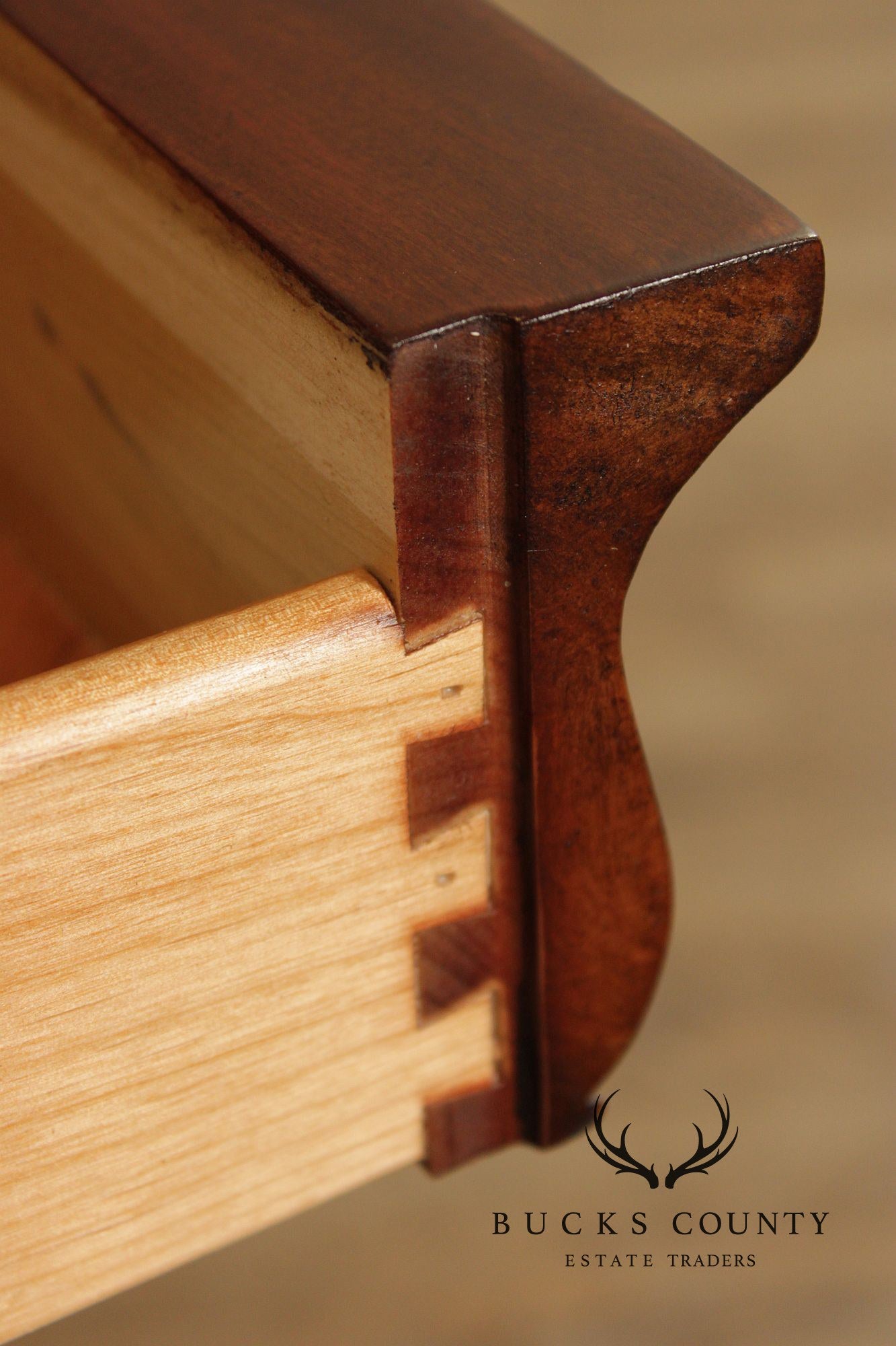 Ethan Allen Louis Philippe Style 'Fisher' Marble Top Chest