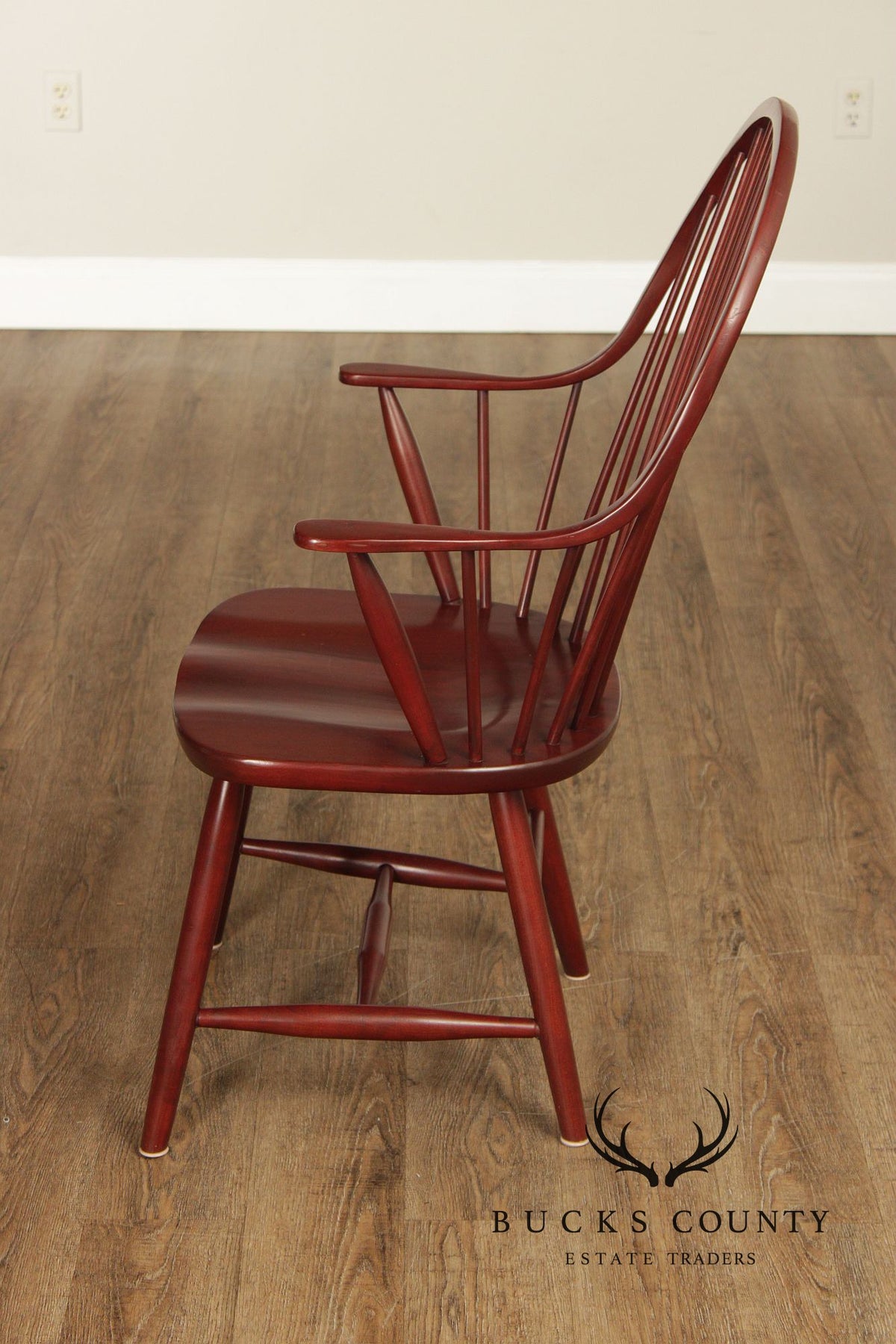 American Windsor Style Set Of 6 Spindle Back Dining Chairs