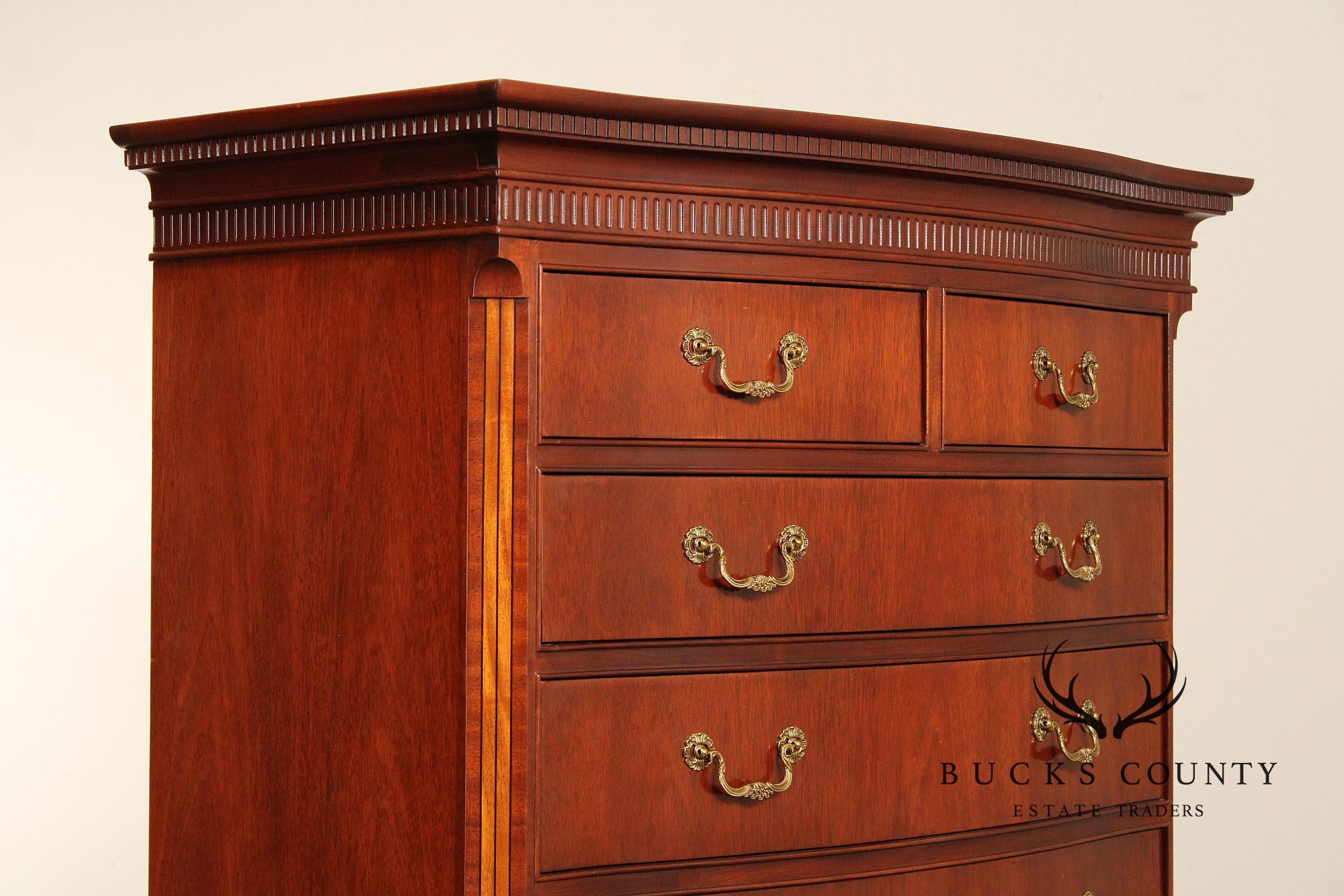 Baker Georgian Style Mahogany Tall Chest