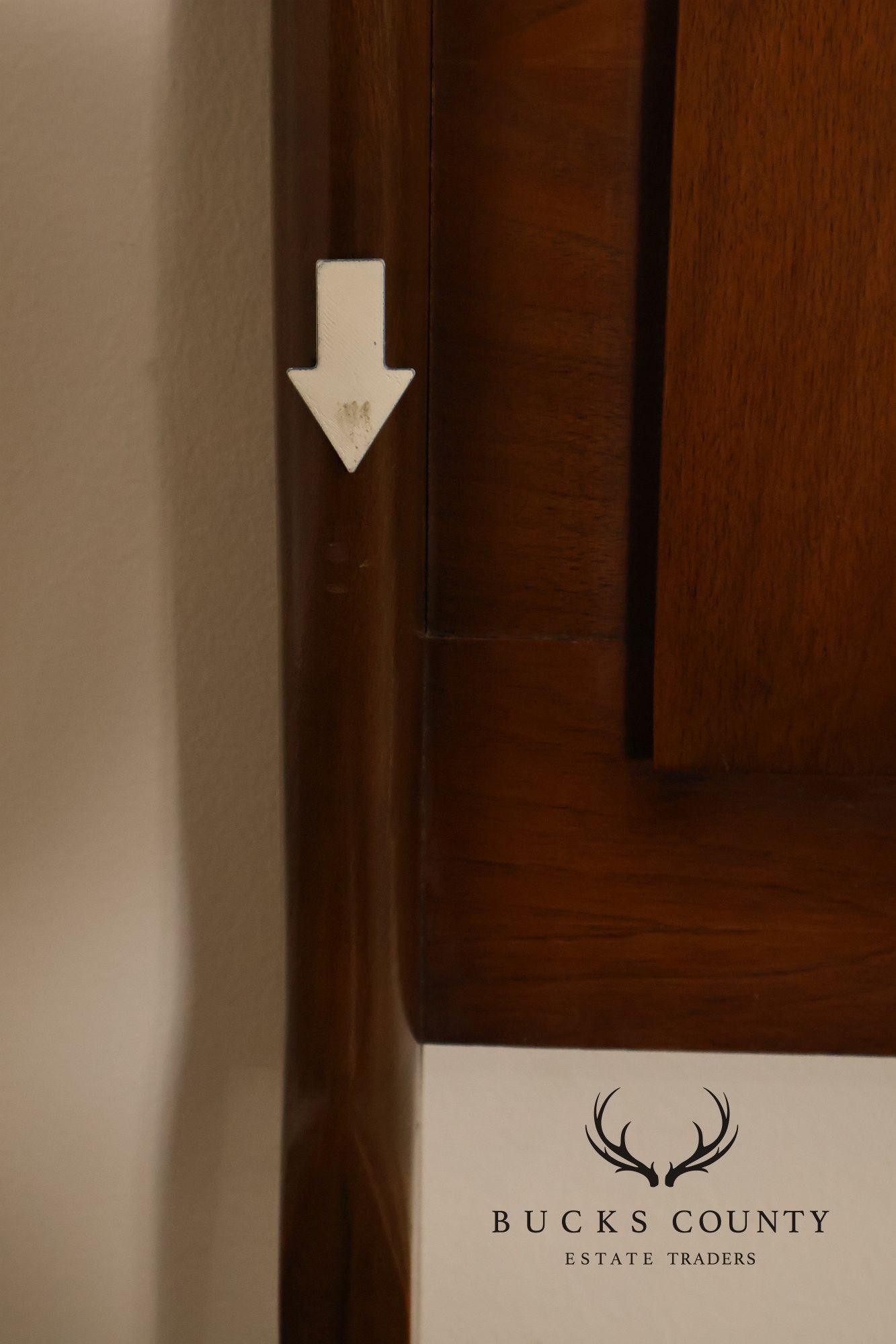 United Furniture Mid Century Diamond Walnut Queen Headboard