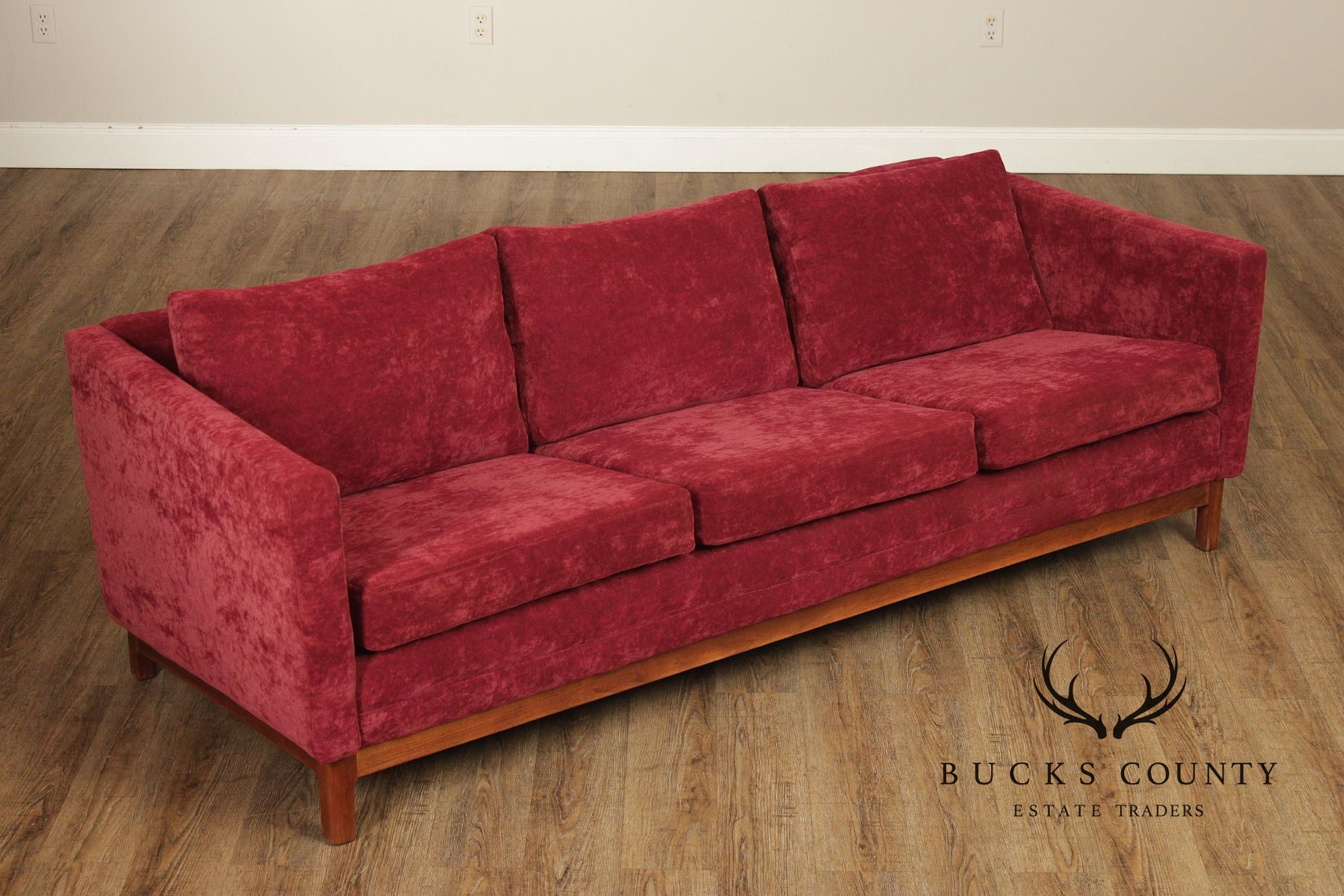 Edward Wormley Attributed Mid-Century Modern Three Cushion Sofa