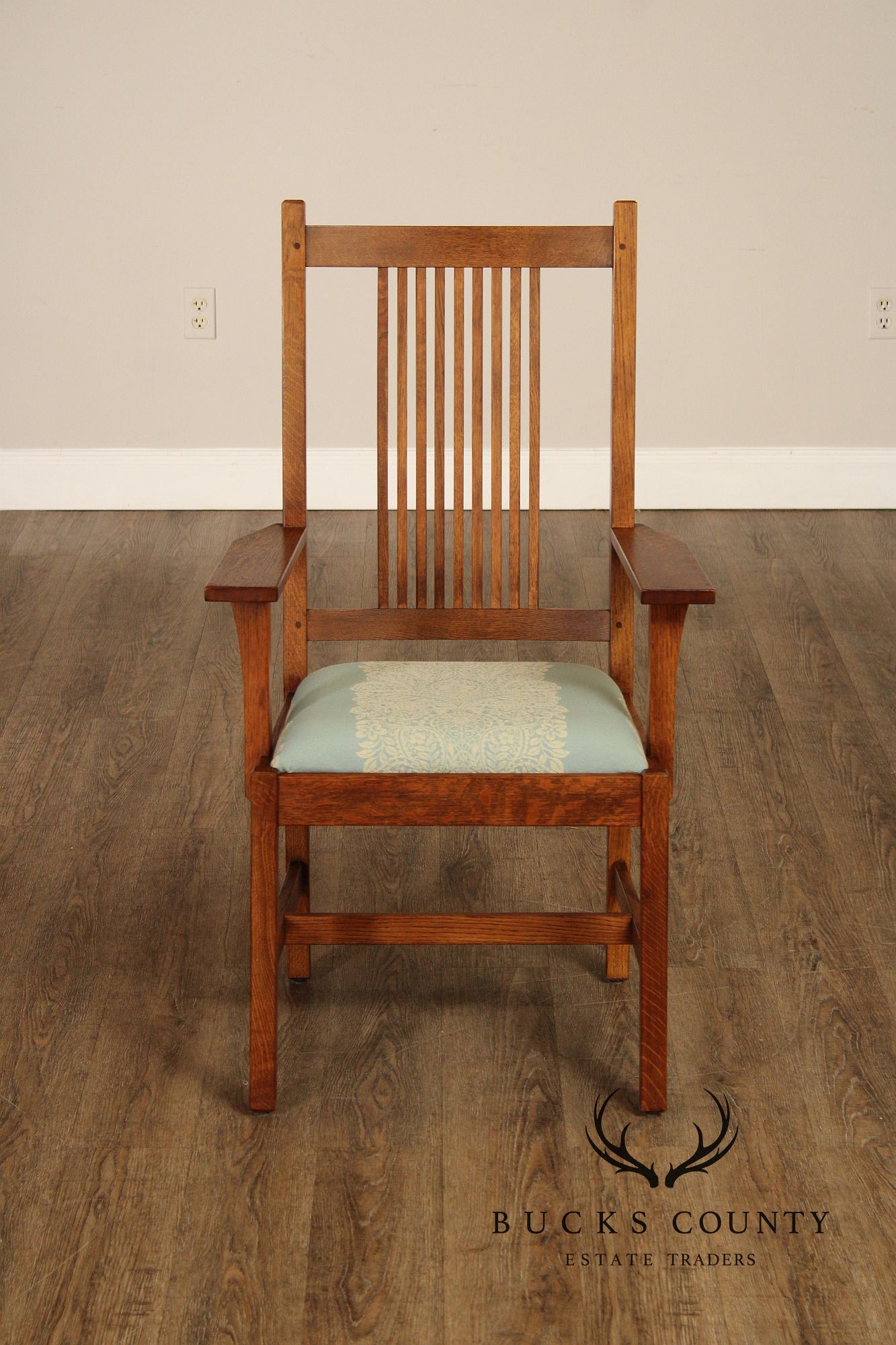 Stickley Mission Collection Set Of Eight Oak Dining Chairs