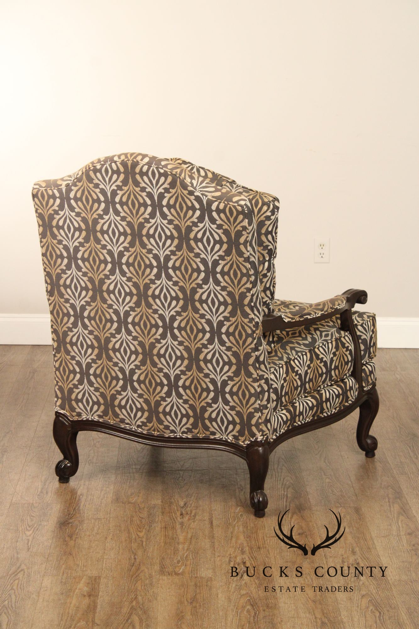 Ethan Allen French Style Pair of 'Harris' Bergere Armchairs