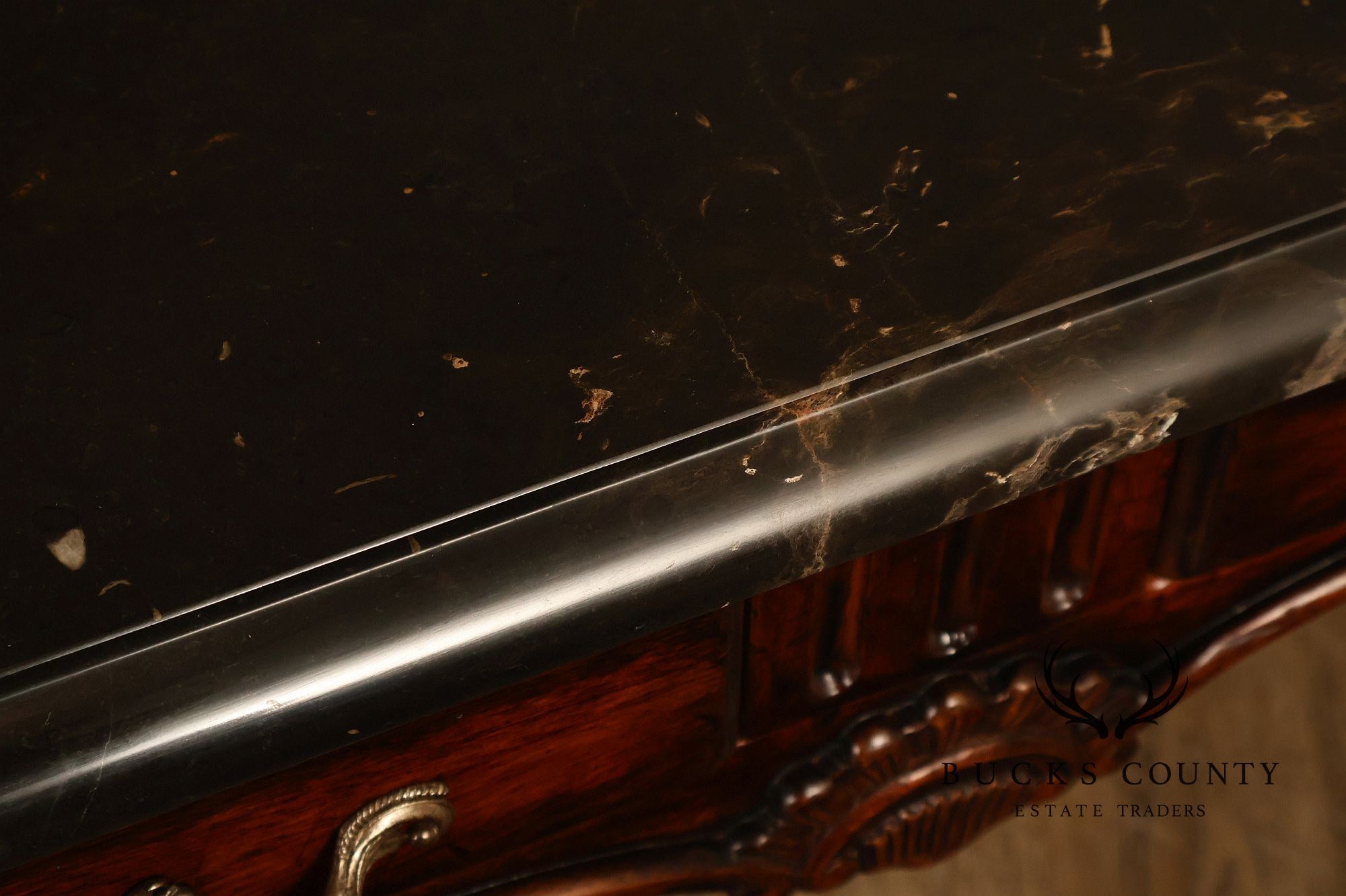 Henredon Carlyle Collection Louis XV Style Marble Top Cocktail Table