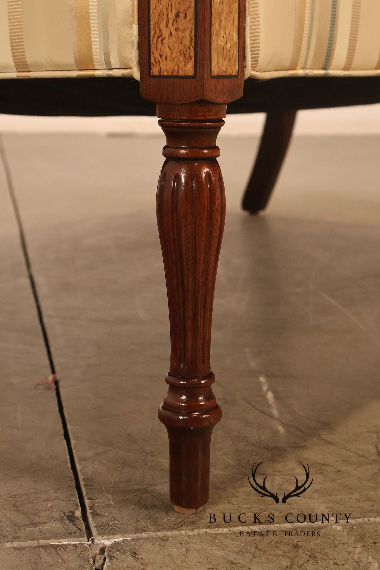 Southwood Sheraton Style Inlaid Mahogany Loveseat