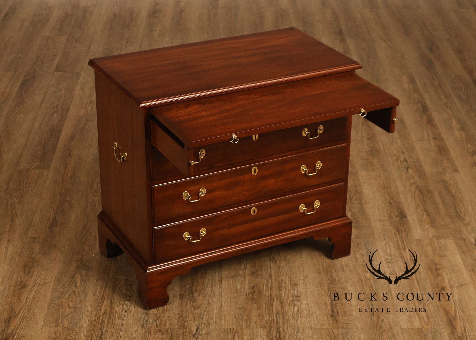 Henkel Harris Chippendale Style Cherry Bachelor's Chest
