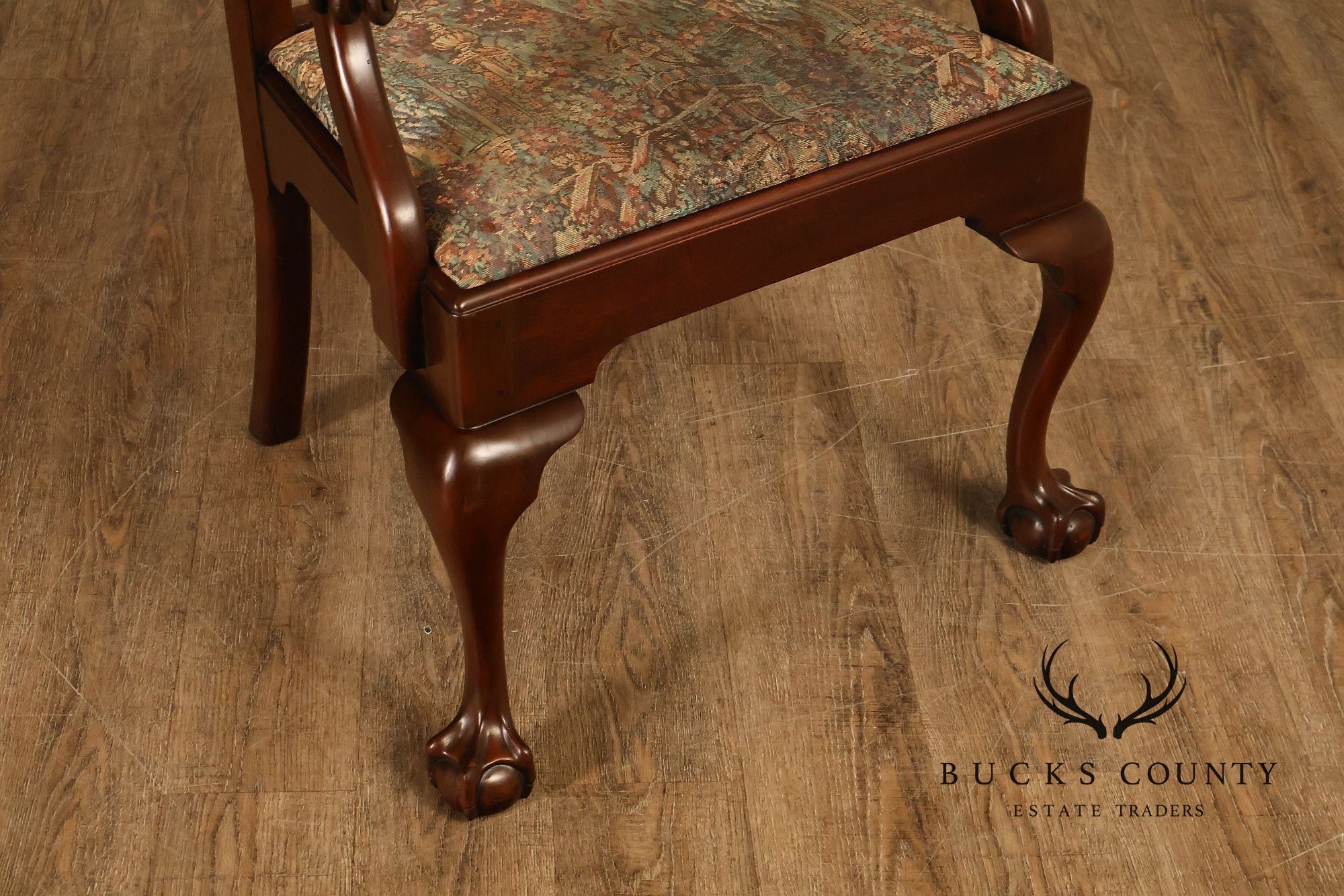 Henkel Harris Chippendale Style Mahogany Armchair