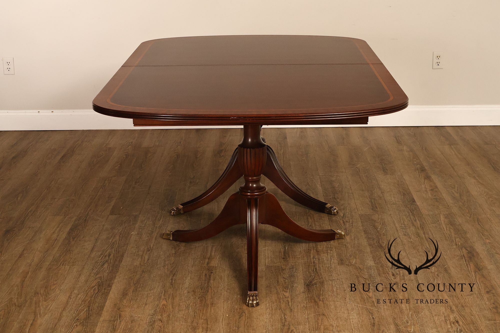 Henkel Harris Mahogany Double Pedestal Dining Table