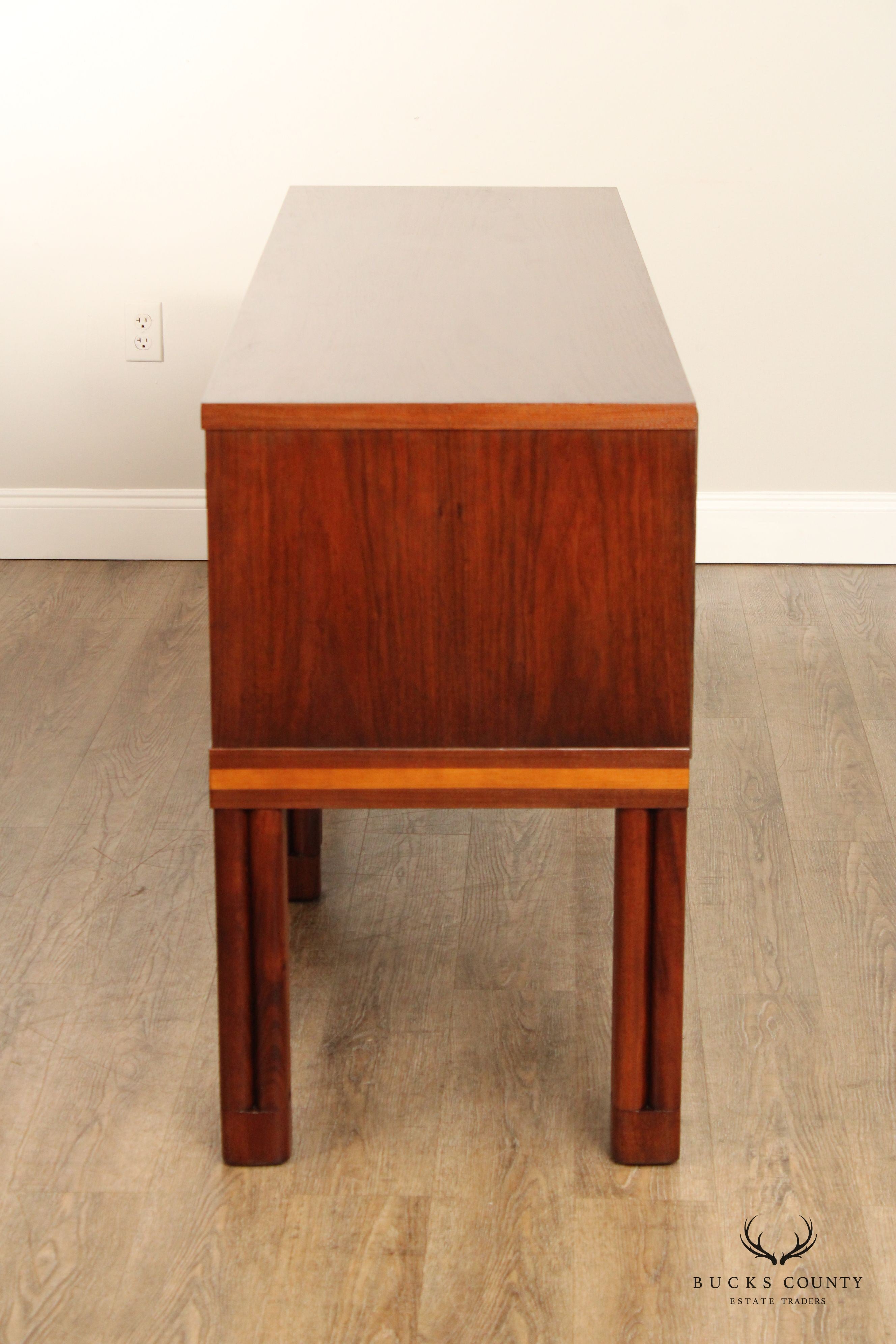 Johnson-Handley-Johnson Mid Century Style Walnut Sideboard Credenza