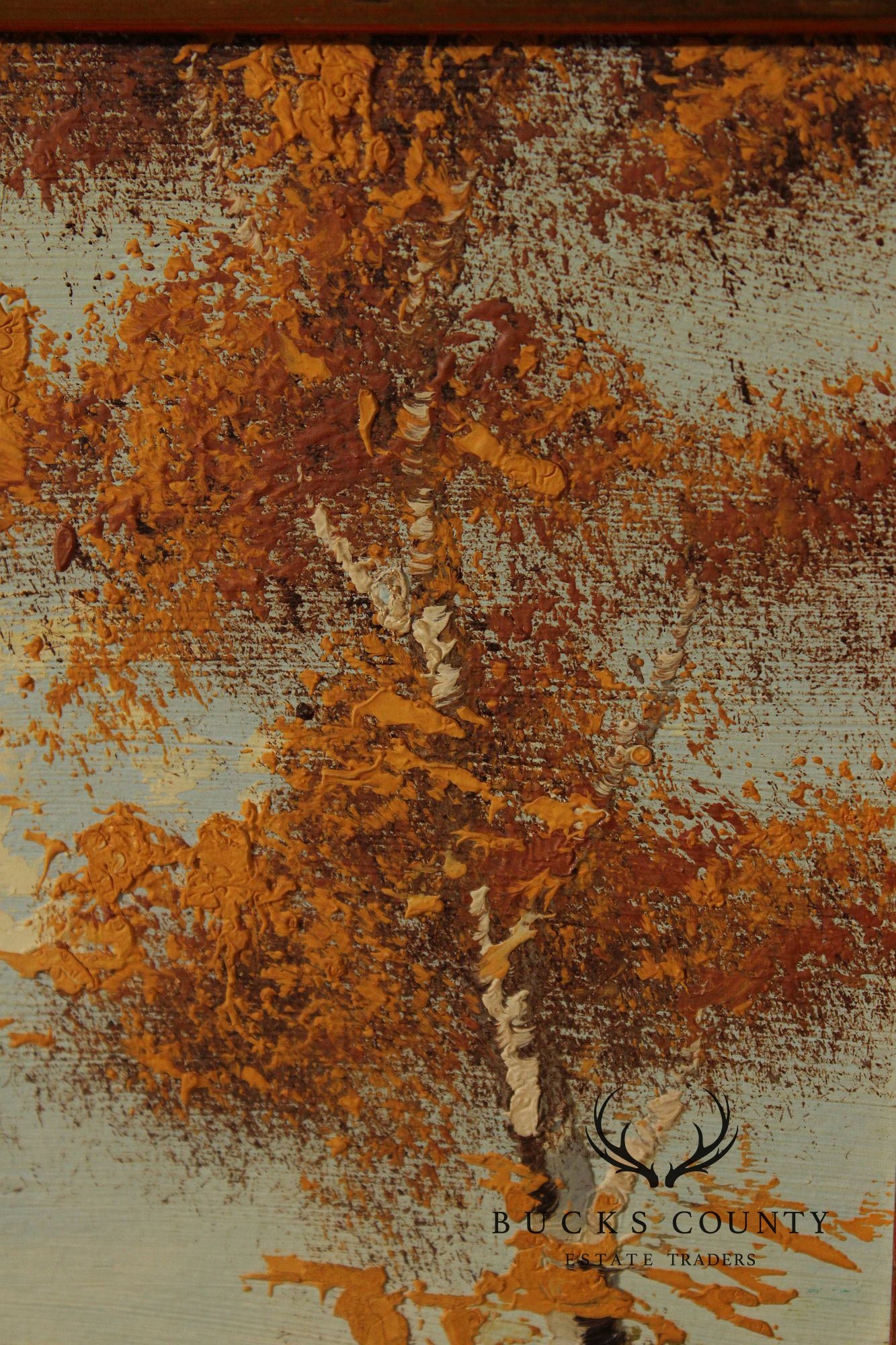 J. Dolan Landscape Oil Painting, Changing Birch Trees