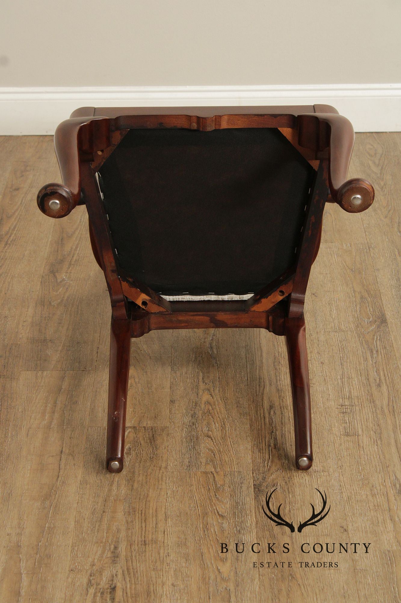 Solid Mahogany Set Of Six Queen Anne Style Dining Chairs