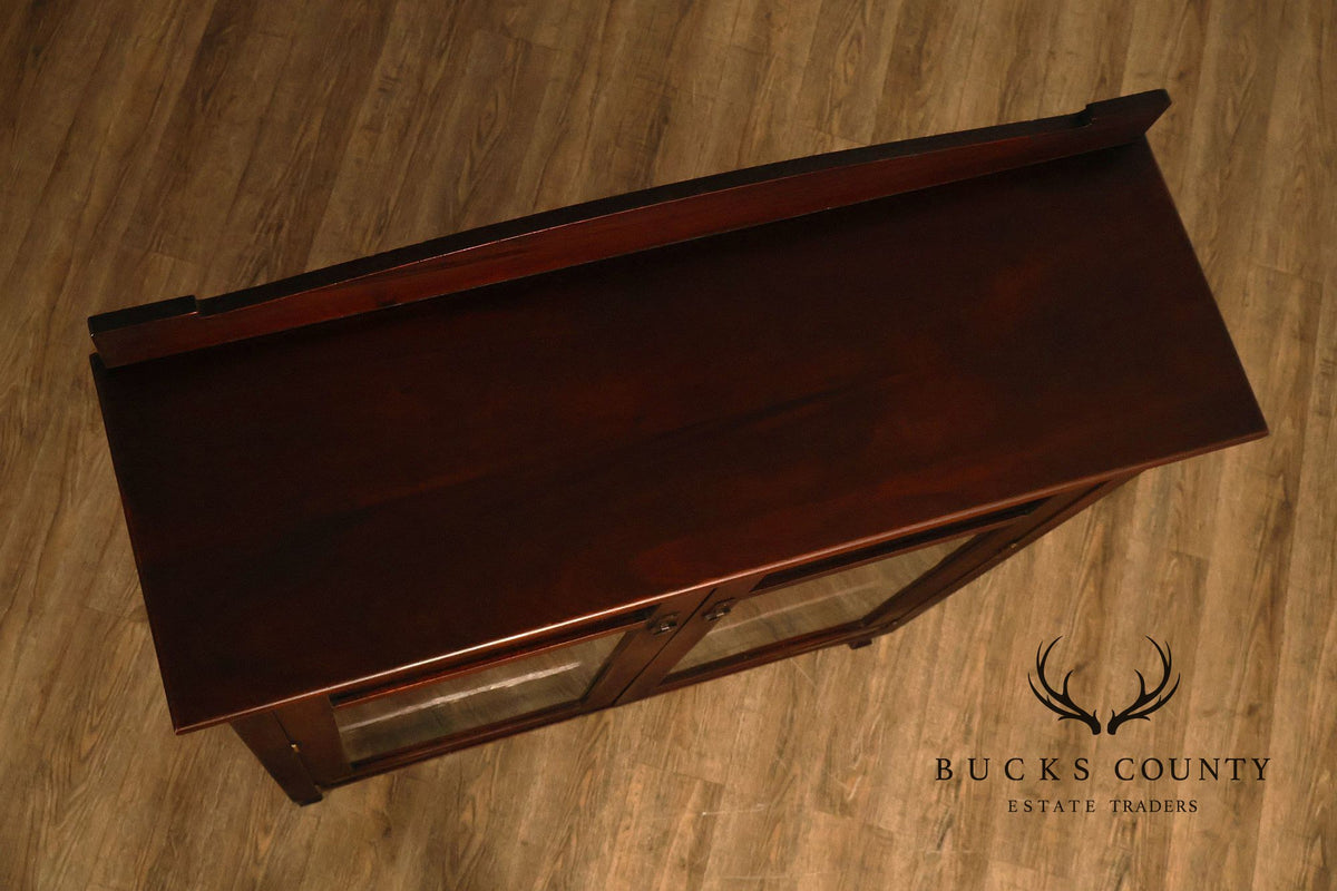 Grand Rapids Arts And Crafts Mahogany Glass Door Bookcase