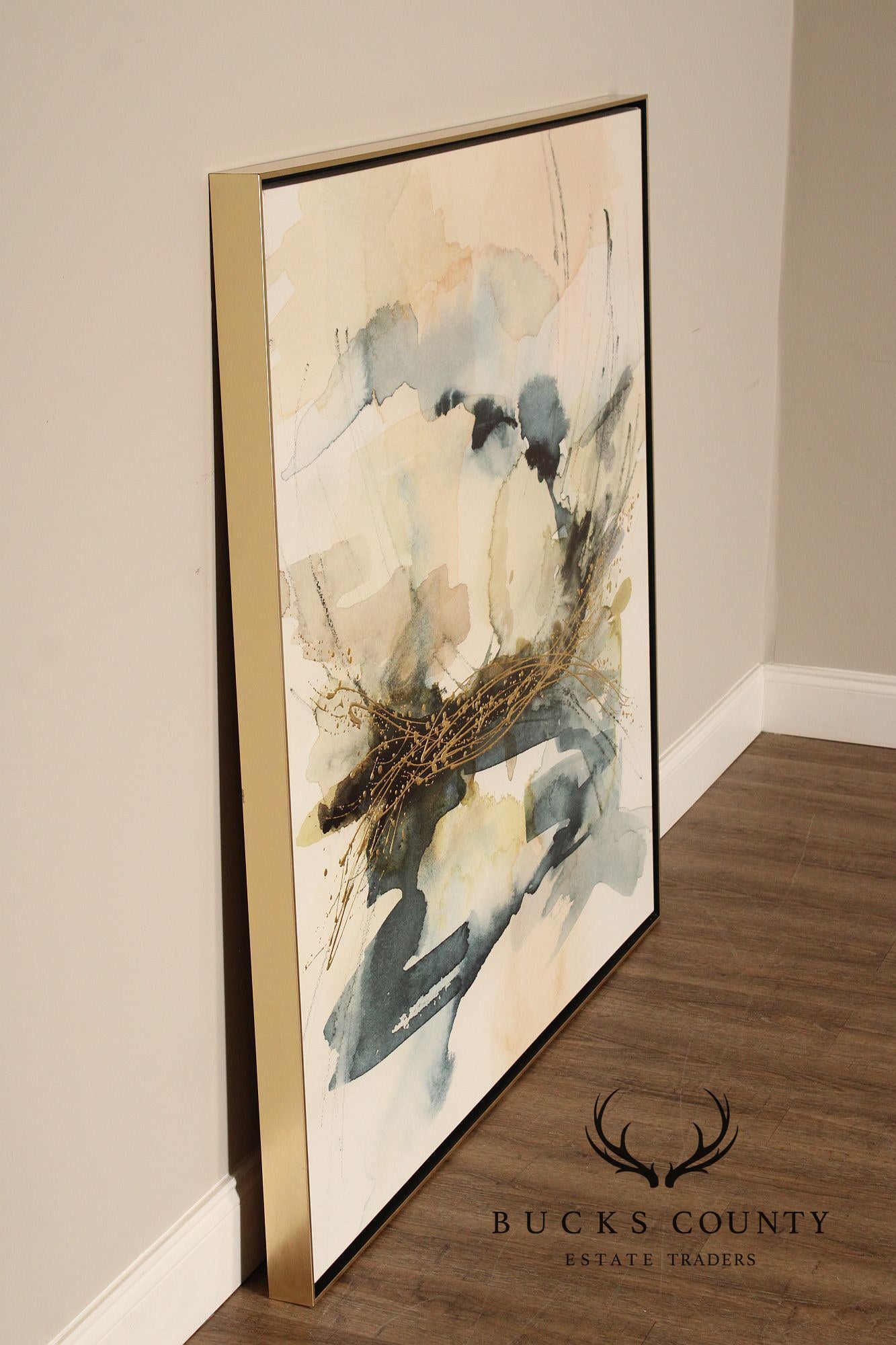 Ethan Allen Abstract Print, 'Winter Shoal'