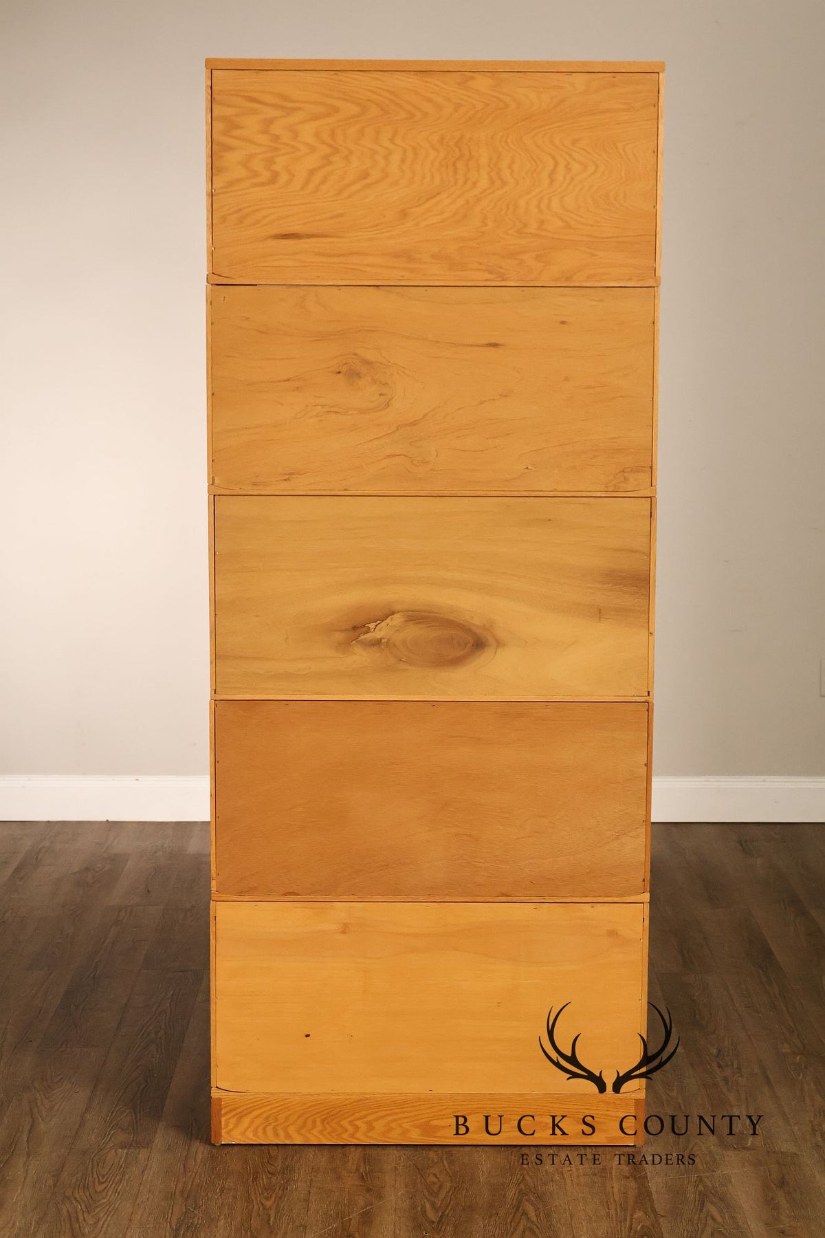 Amish Made Oak Five Stack Barrister Bookcase