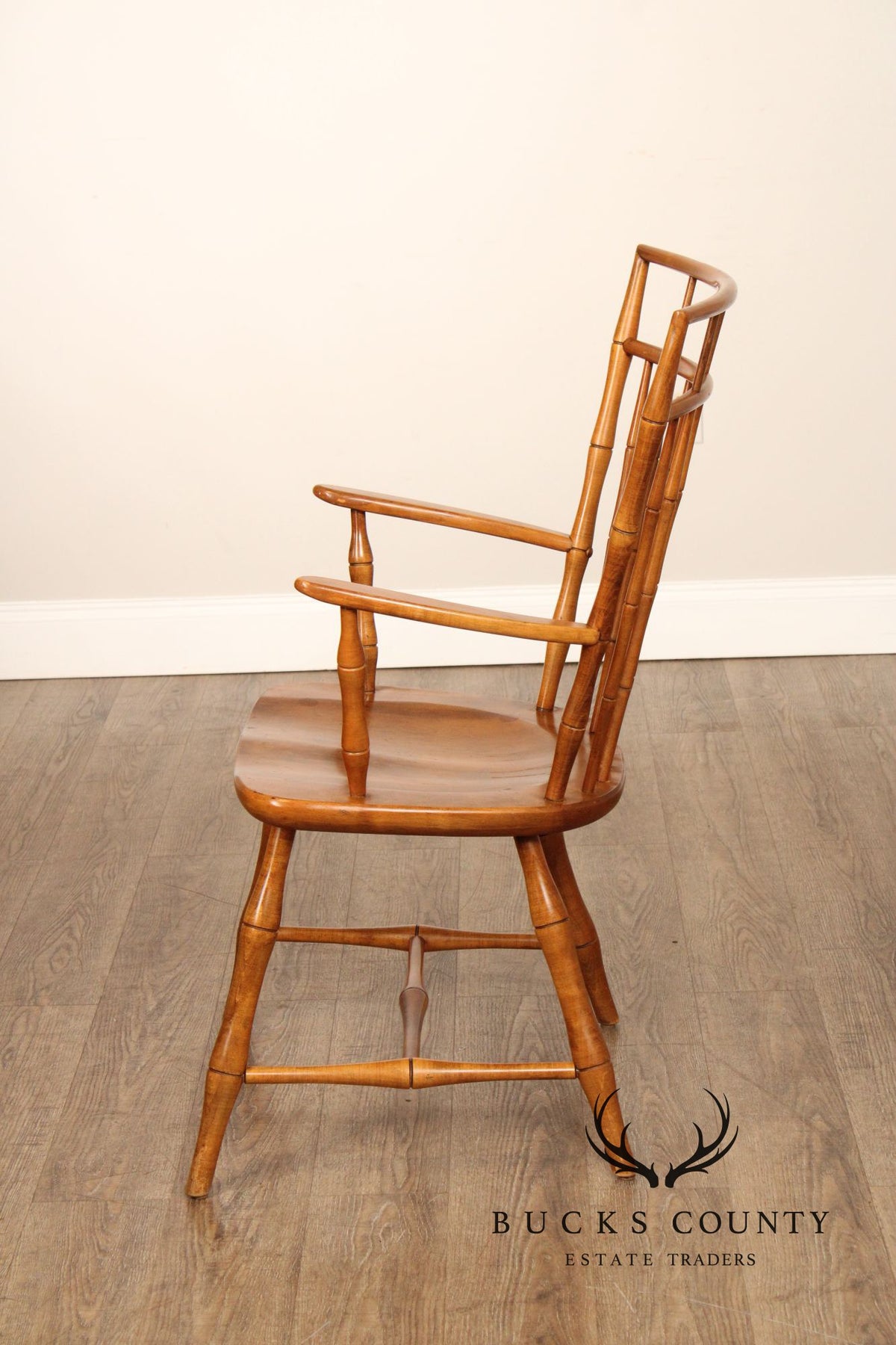 Ethan Allen Set of Four Faux Bamboo Dining Chairs