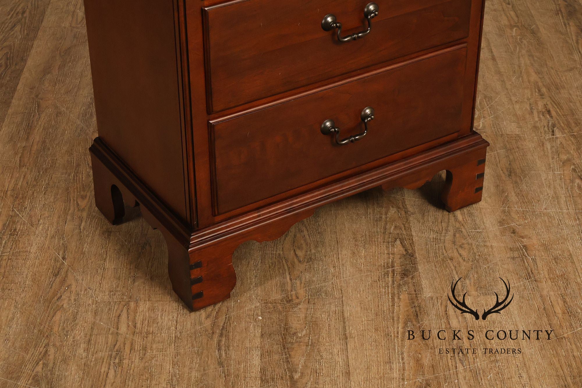 Pennsylvania House Chippendale Style Pair of Cherry Nightstands