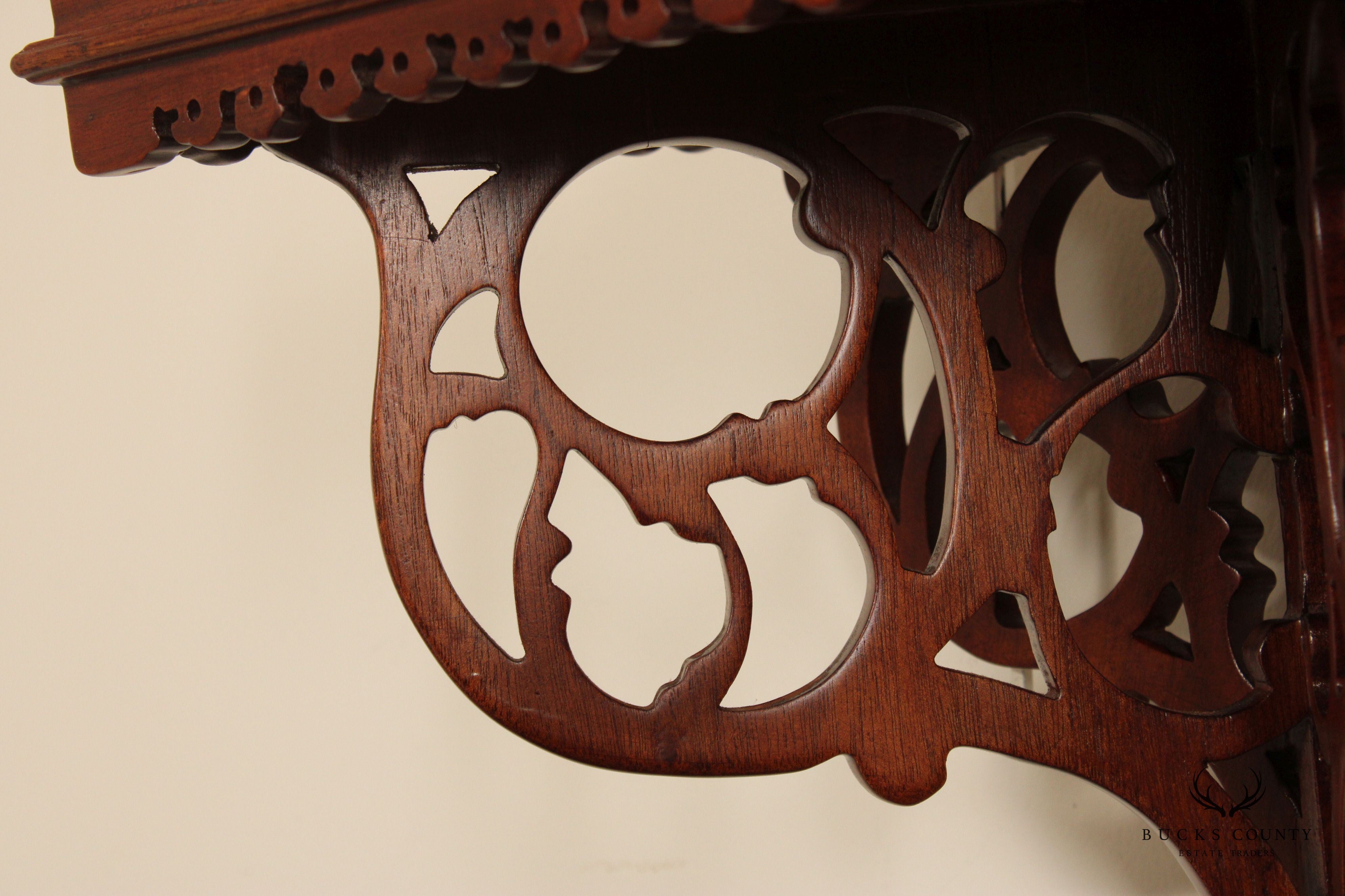 Victorian Style Carved Mahogany Wall Bracket